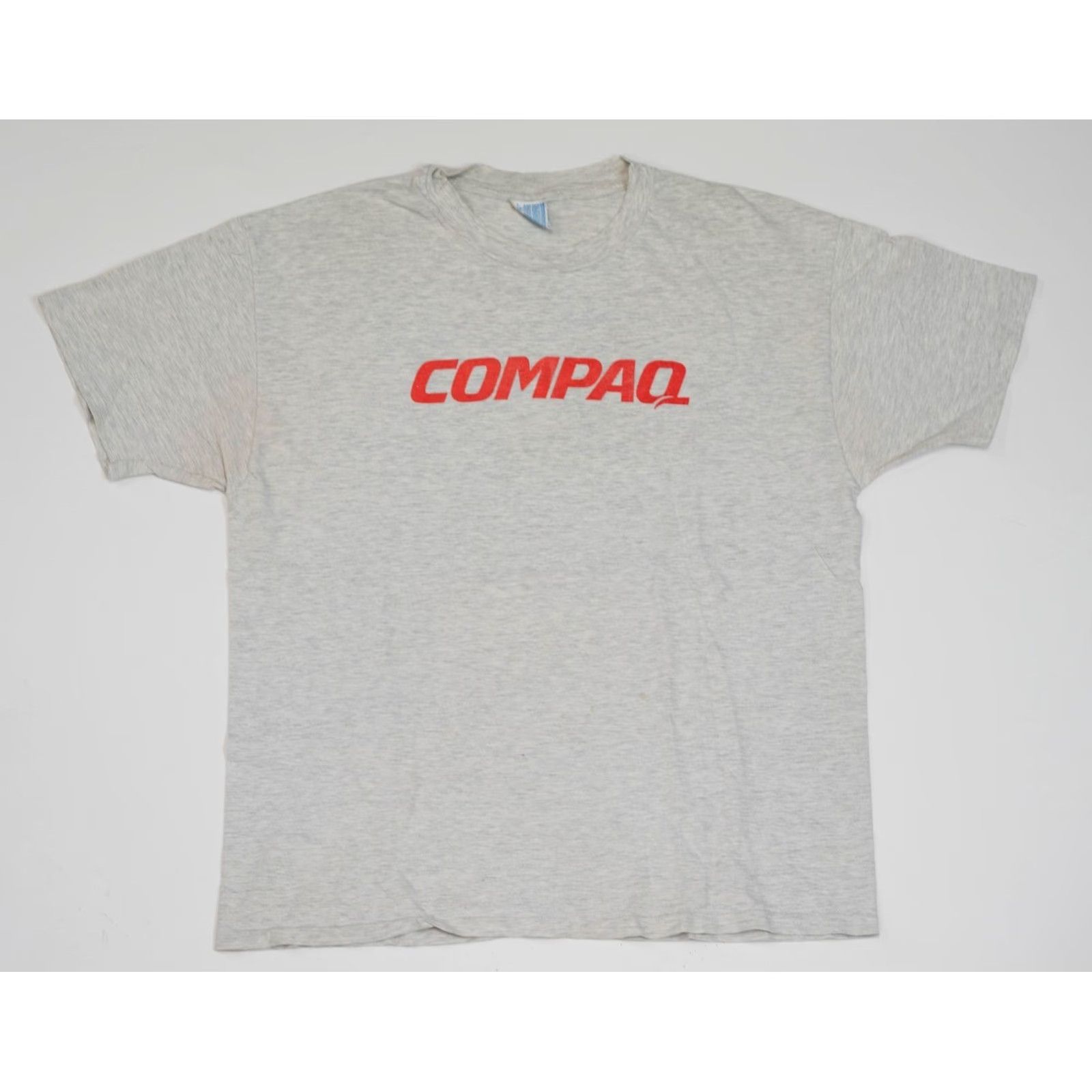 Hanes VINTAGE Hanes Shirt Mens XL 90s Compaq Computers Logo Gray Vintage 1990s Tech Internet Geek Nerd Retro USA Short Sleeve Crew Neck Cotton Blend Size US XL / EU 56 / 4 - 2 Thumbnail