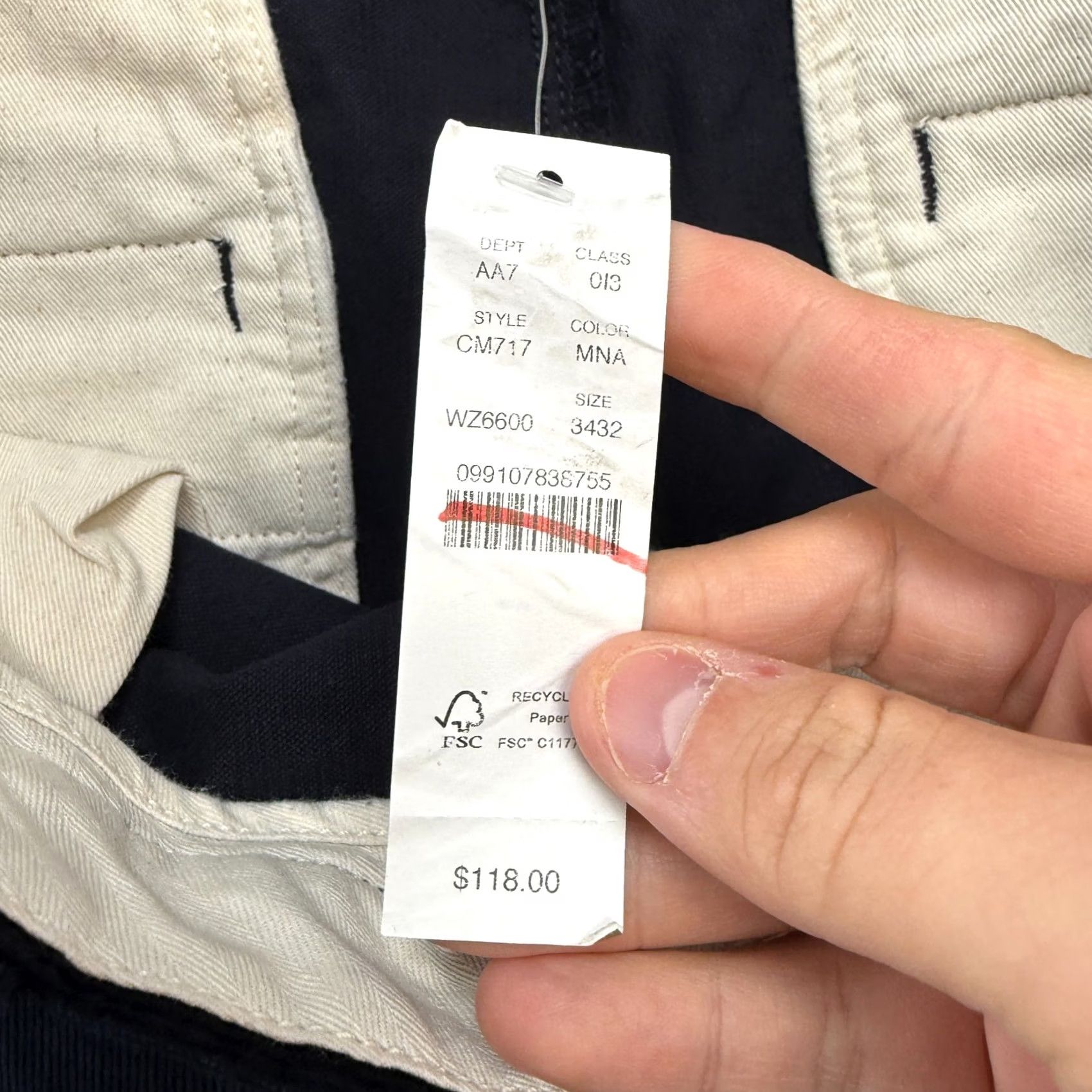 J.Crew J.CREW Pants Mens 34x32 Navy Corduroy Straight Chino Preppy Boots? No Size US 34 / EU 50 - 3 Thumbnail
