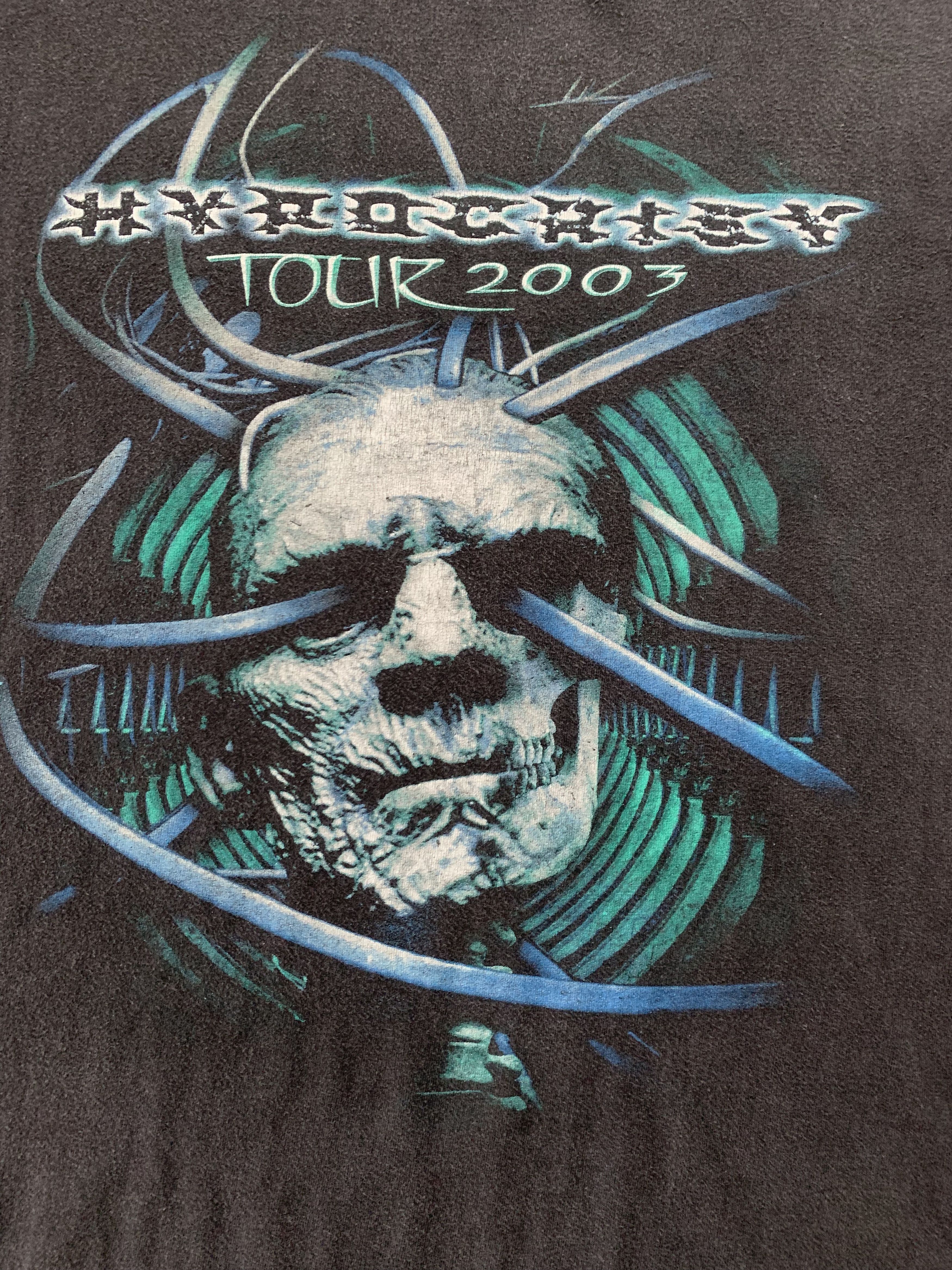 Band Tees Vintage 2003 Hurley Tour Skull Black Graphic T-Shirt Size US L / EU 52-54 / 3 - 6 Thumbnail