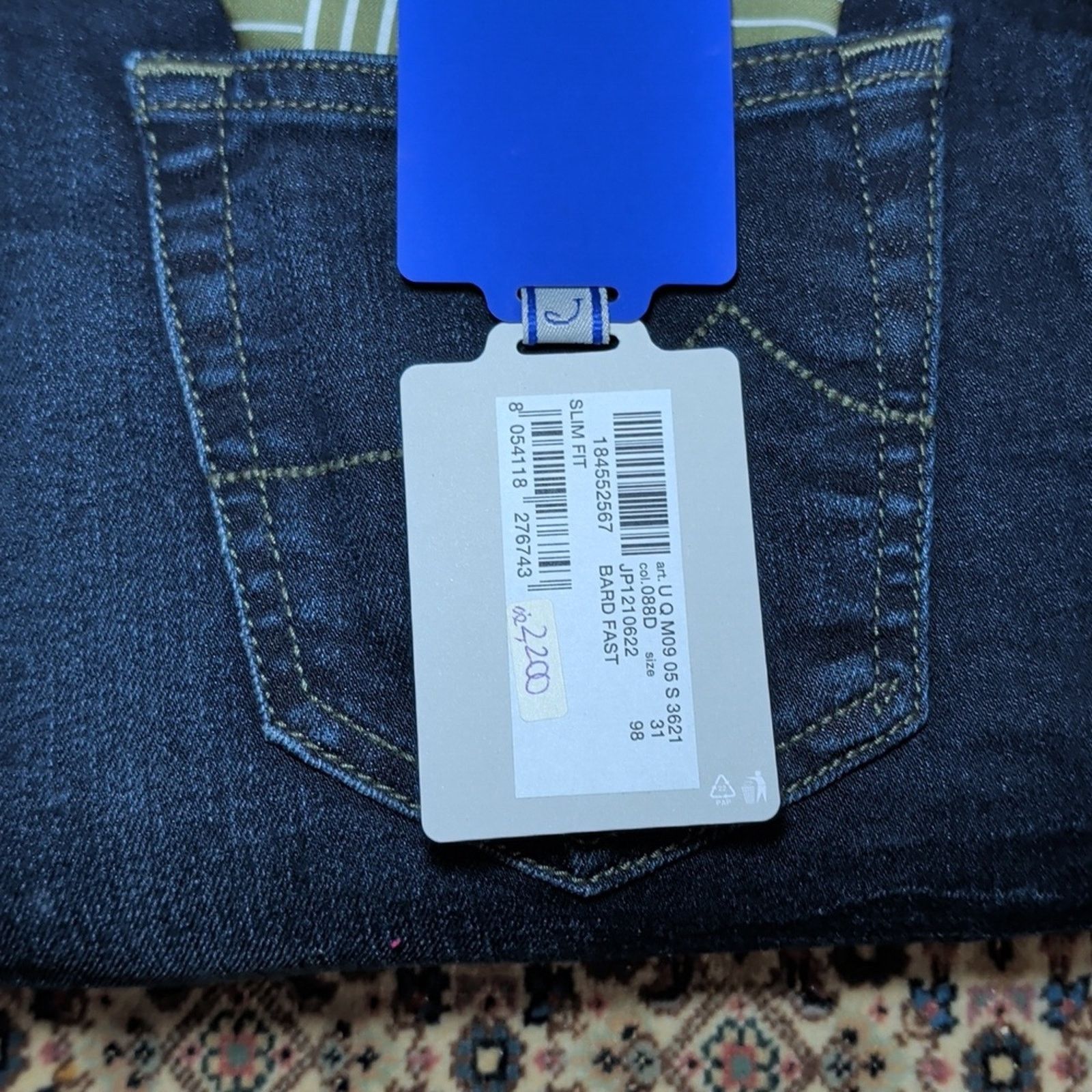Jacob Cohen Jacob Cohen Indigo Slim Men's Jeans Size 32 Size US 32 / EU 48 - 2 Thumbnail
