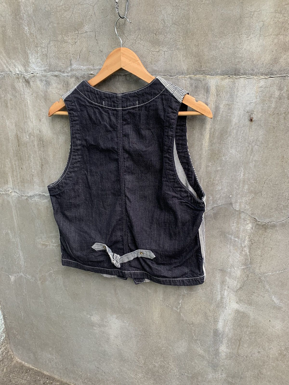 Comme des Garcons Ganryu SS17 RUNWAY Hickory Denim Switching Vest Size US S / EU 44-46 / 1 - 8 Thumbnail