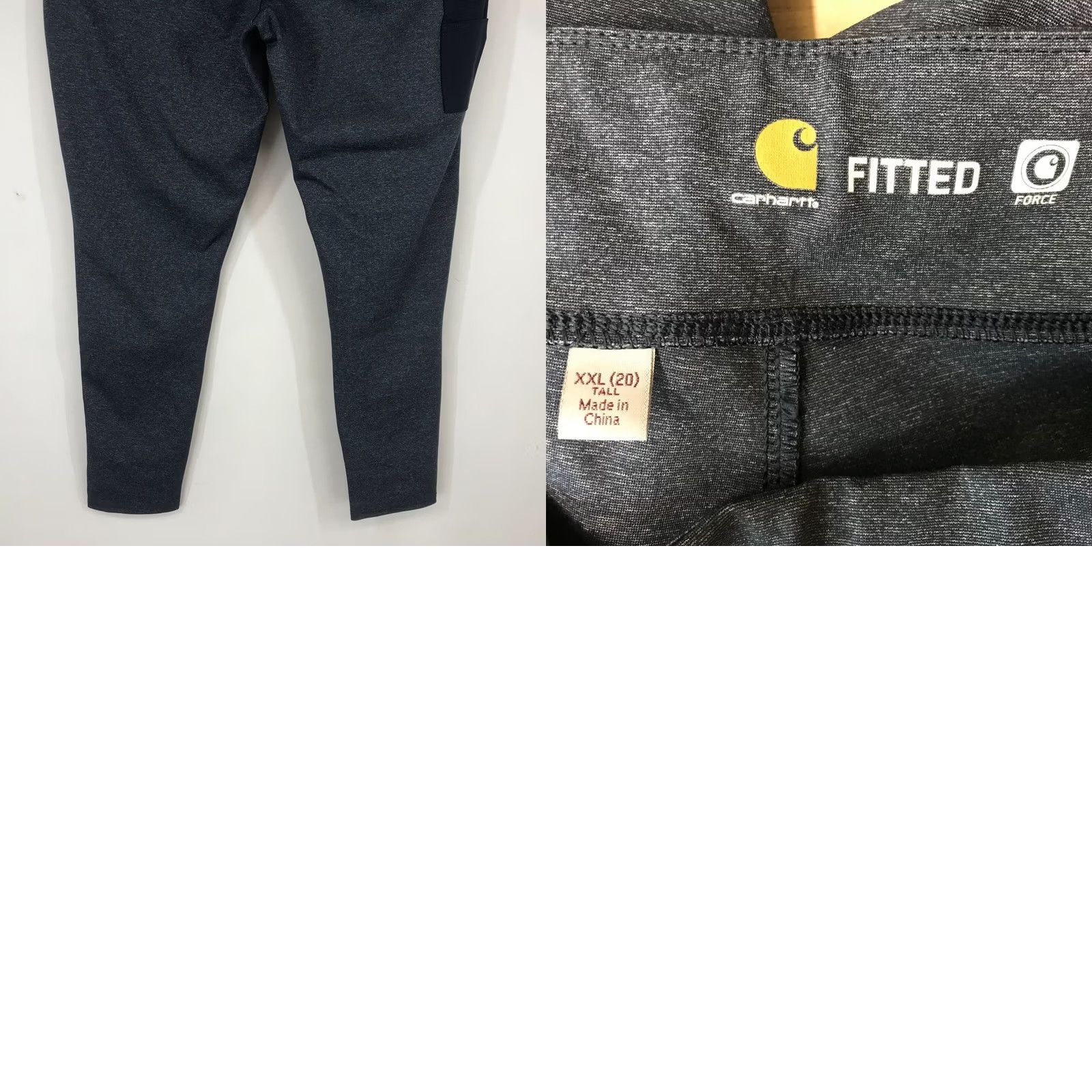 Carhartt CARHARTT Womens XXL TALL PANTS Grayish Blue Fitted Elastic Waist Pull-On Size 42" / US 20 - 8 Thumbnail