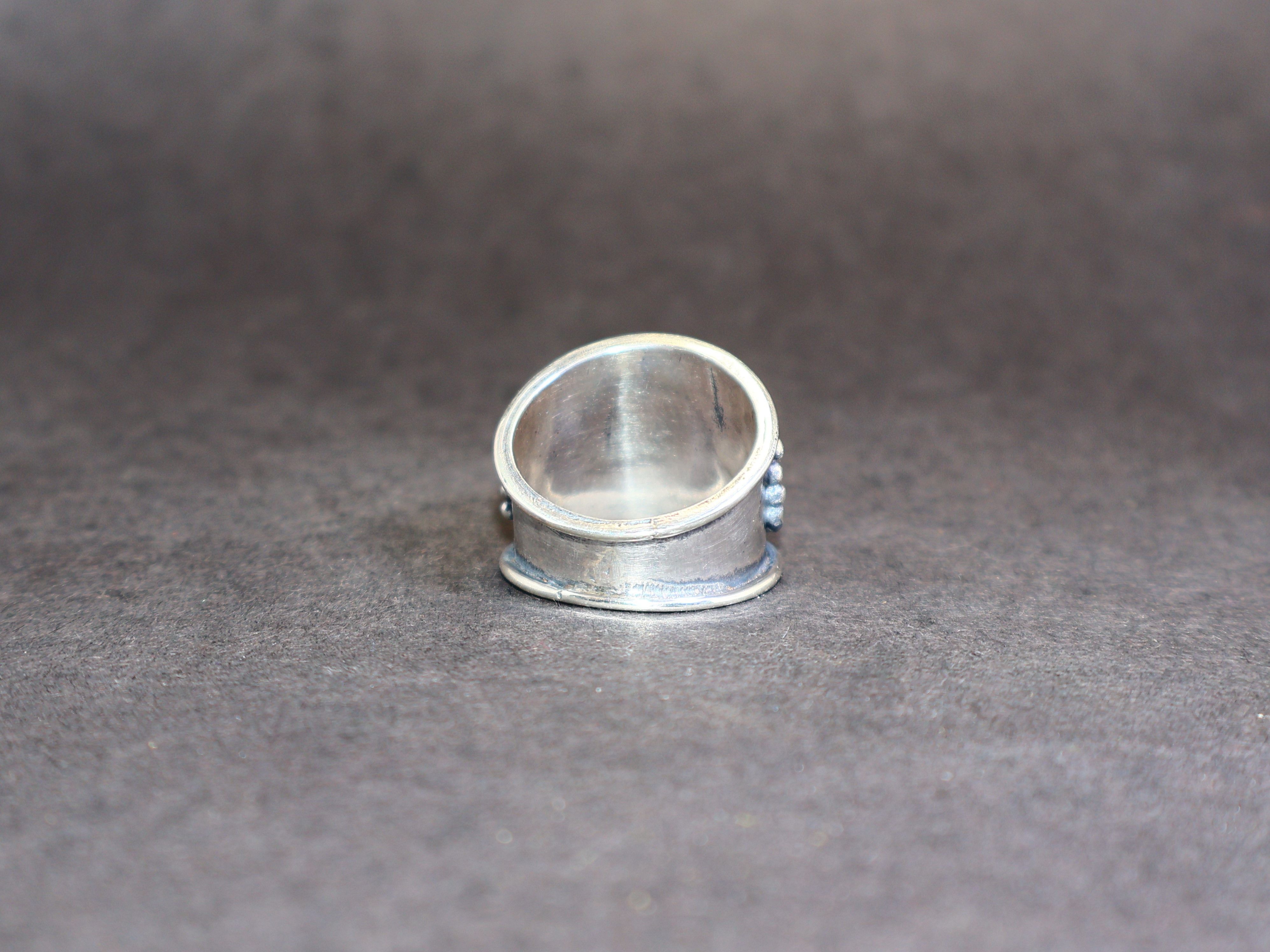 Handmade Labradorite Ring, Designer Band Sterling Silver Handmade, Size ONE SIZE - 5 Thumbnail
