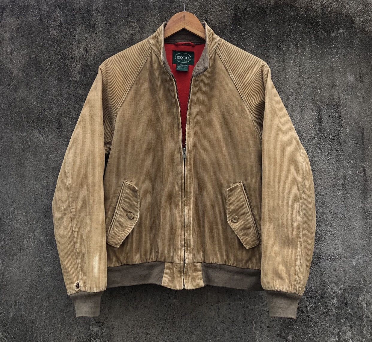 Vintage Vintage 90s Izod Corduroy Bomber Jacket Size US S / EU 44-46 / 1 - 1 Thumbnail