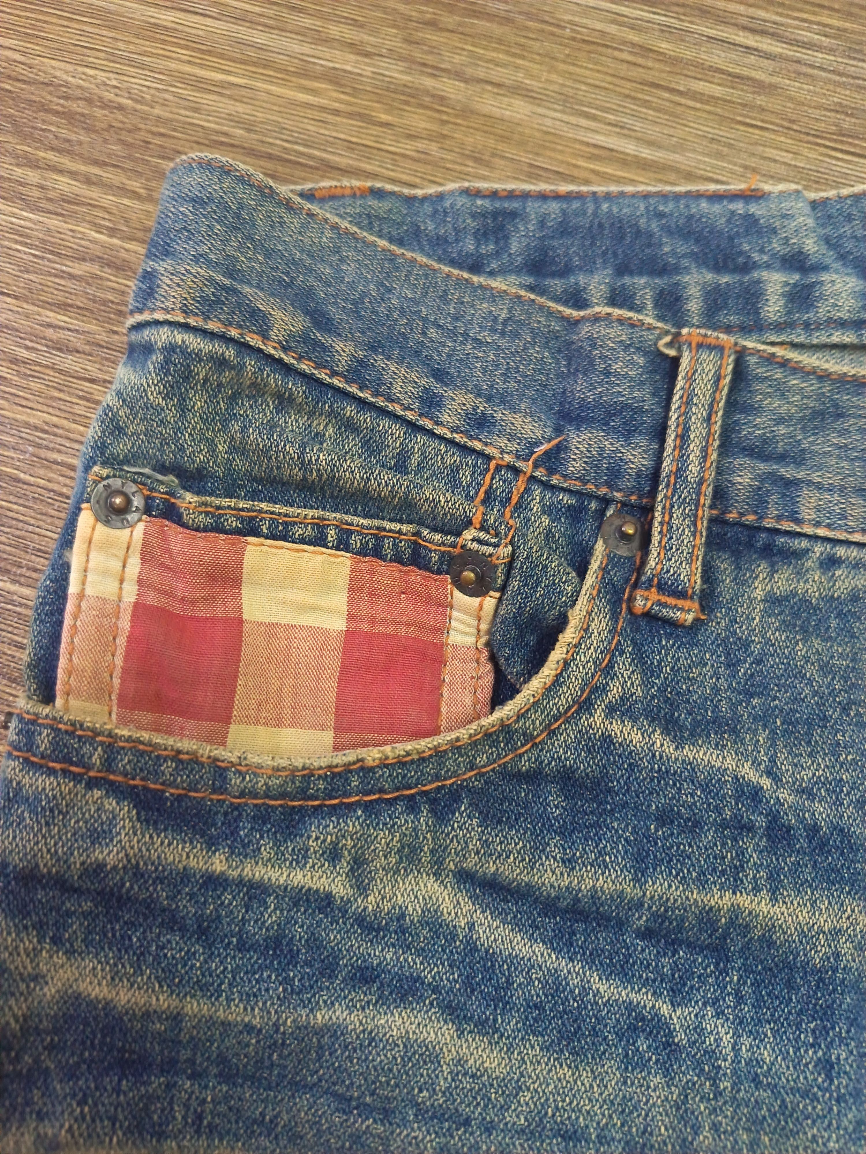 Japanese Brand Distressed Nylaus rusty grunge patchwork Size US 33 - 4 Thumbnail