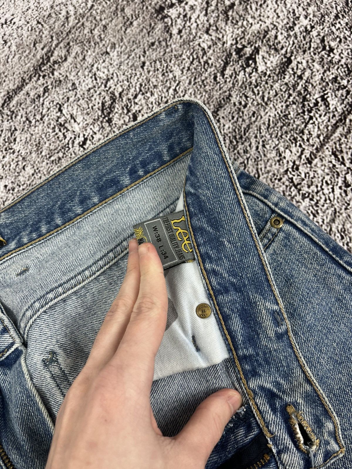 Lee Vintage Y2K Lee faded straight denim jeans streetwear Size US 35 - 9 Thumbnail