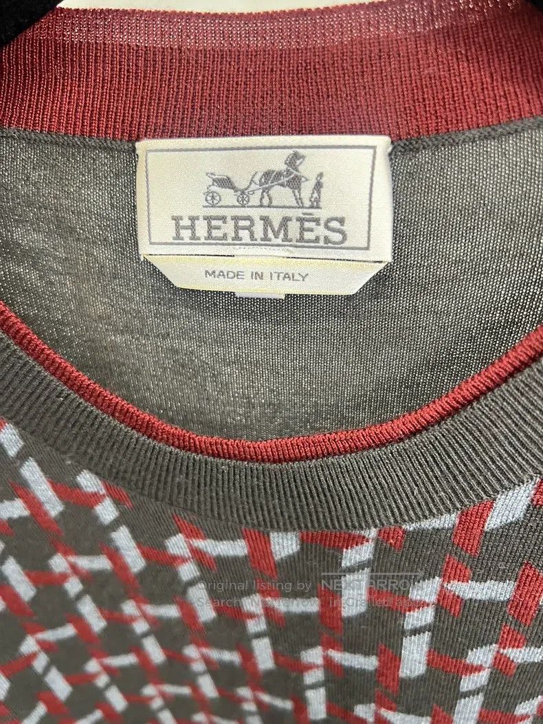 Hermes Hermes size 3XL Knitted wool sweater, front thick back thin Size US S / EU 44-46 / 1 - 3 Thumbnail