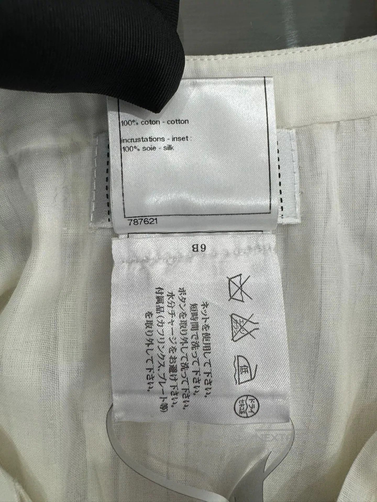 Chanel Chanel Black White Pleated Women's Top. Size M / US 6-8 / IT 42-44 - 6 Thumbnail