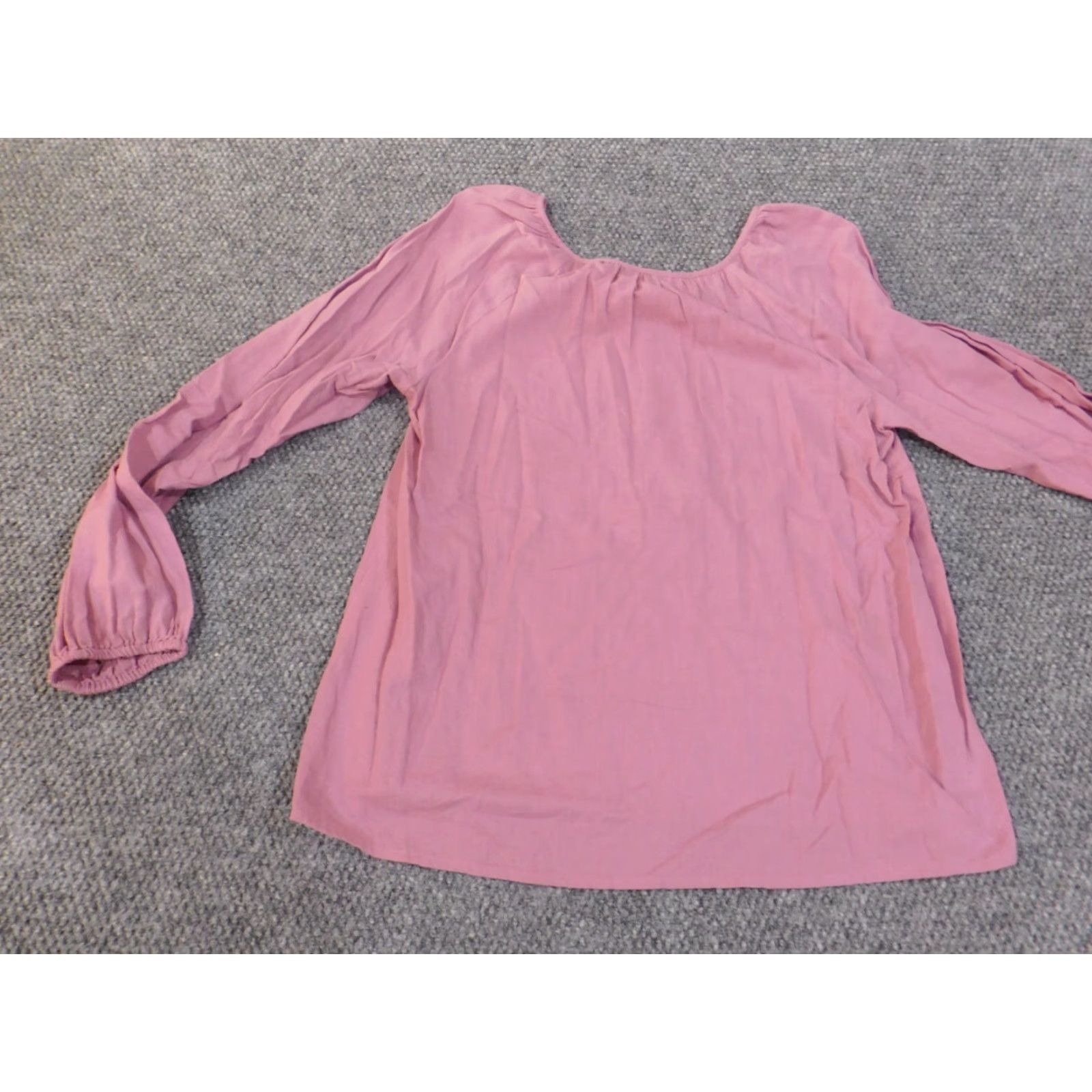 Ann Taylor Loft Ann Taylor Loft Purple Pullover Blouse Knit Polyester Henley Long Sleeve Women L Casual Basic Stretch Shirts Shirt Size L / US 10 / IT 46 - 7 Thumbnail