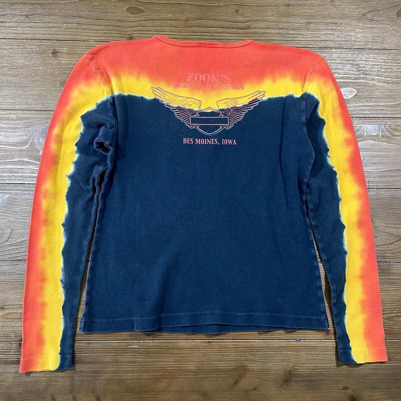 Harley Davidson × Vintage Vintage Y2K Vibrant Harley Davidson Long Sleeve Heart Shirt Size L / US 10 / IT 46 - 2 Thumbnail
