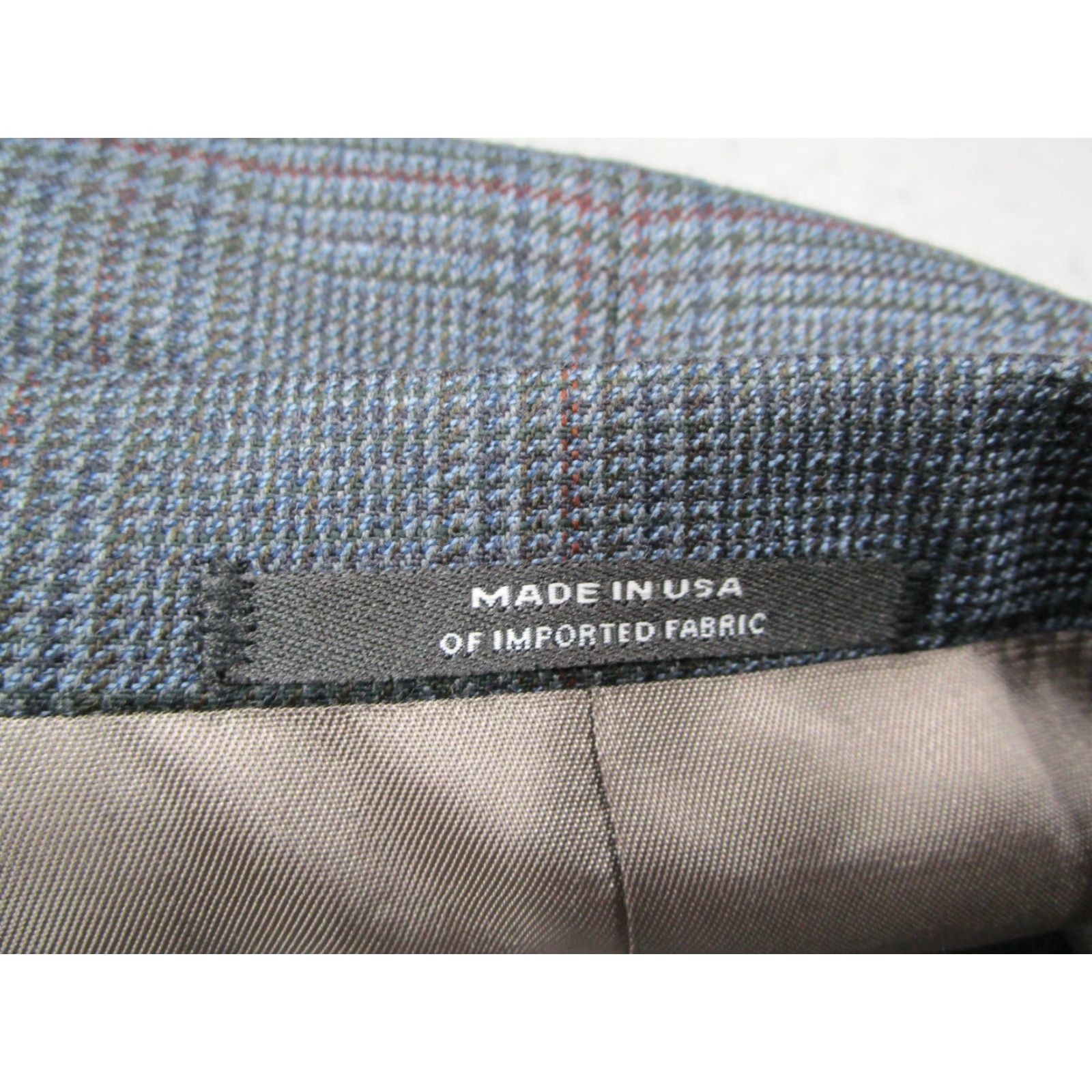 Austin Reed Austin Reed Blazer Men 42 Regular Blue Wool 2 Button Single-Breasted Plaid Jacket - Made in USA Size 42R - 4 Thumbnail