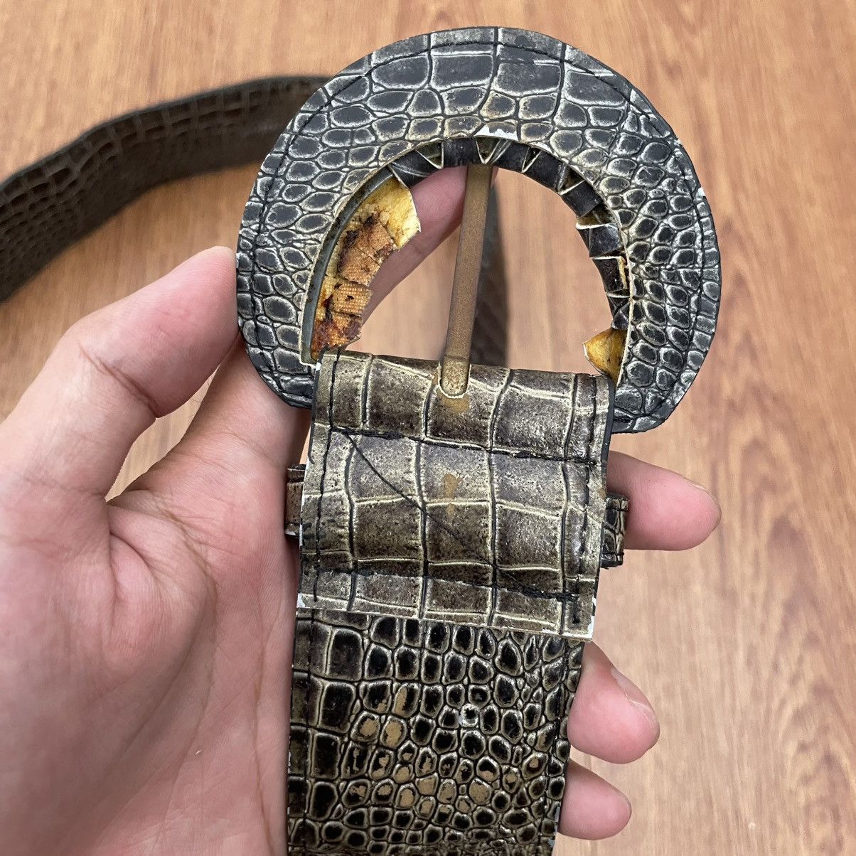 If Six Was Nine × Japanese Brand × Le Grande Bleu (L.G.B.) Snakeskin allover belt Size ONE SIZE - 4 Thumbnail