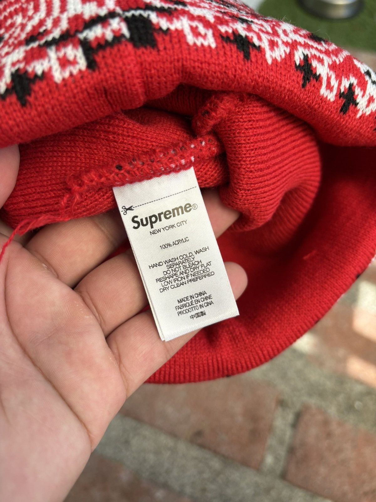 Supreme SUPREME RED BANDANA BEANIE Size ONE SIZE - 3 Thumbnail