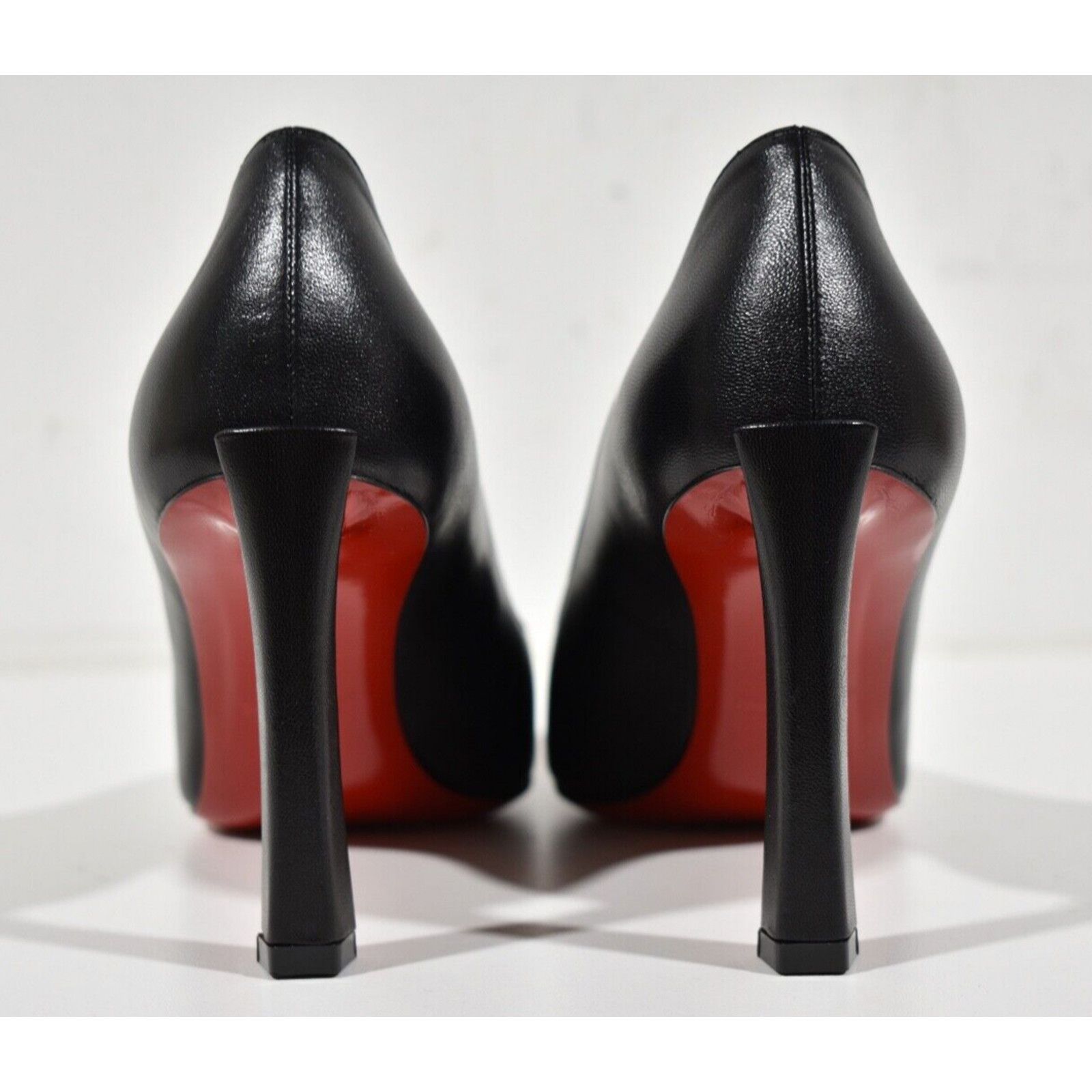 Christian Louboutin Condora 85 Black Kid Leather Pointed Toe Lower Heel Pump 35 Size US 5 / IT 35 - 11 Thumbnail