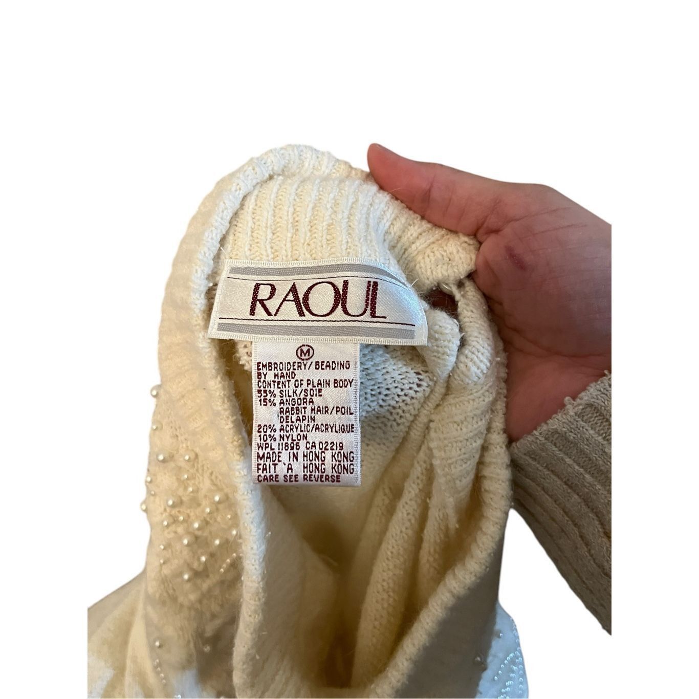 Other Vintage Raoul Hand Embroidered/Beading Silk Angora Rabbit Ha Size M / US 6-8 / IT 42-44 - 9 Thumbnail