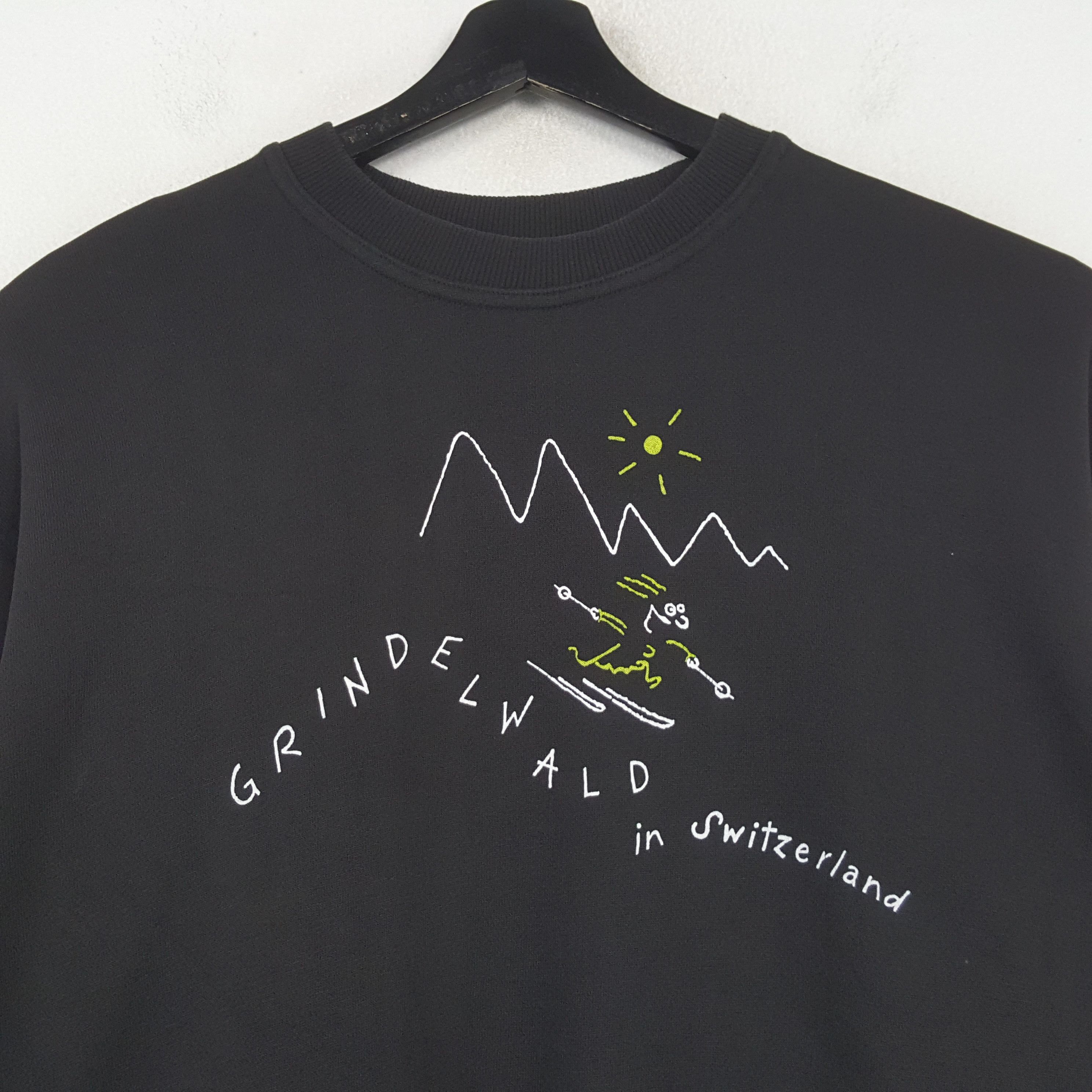 Vintage GRINDELWALD IN SWITZERLAND Vintage Sweatshirt C295N23 Size US M / EU 48-50 / 2 - 2 Thumbnail