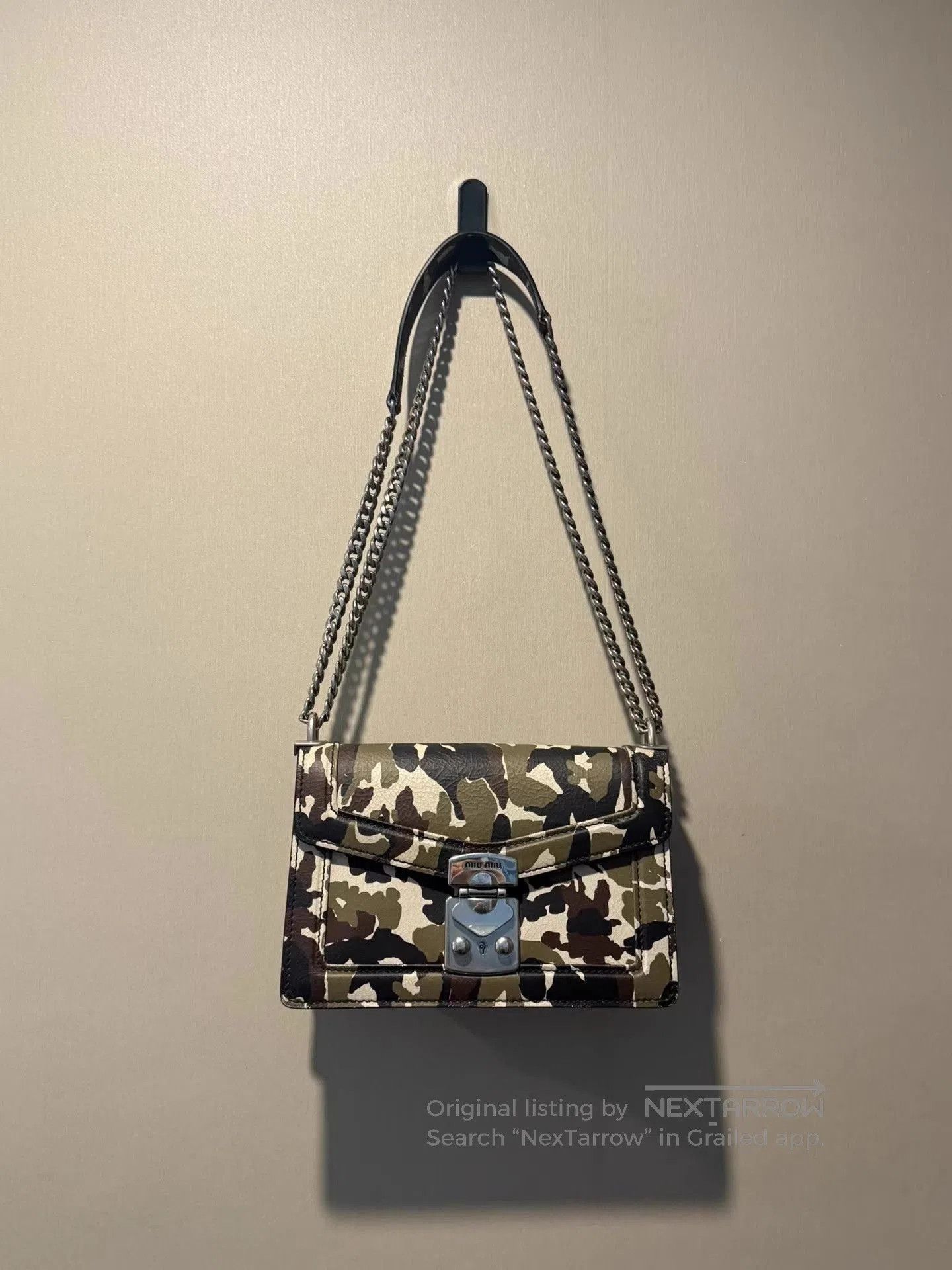Miu Miu Multi Camouflage Chain Strap Crossbody Bag. Size ONE SIZE - 1 Thumbnail