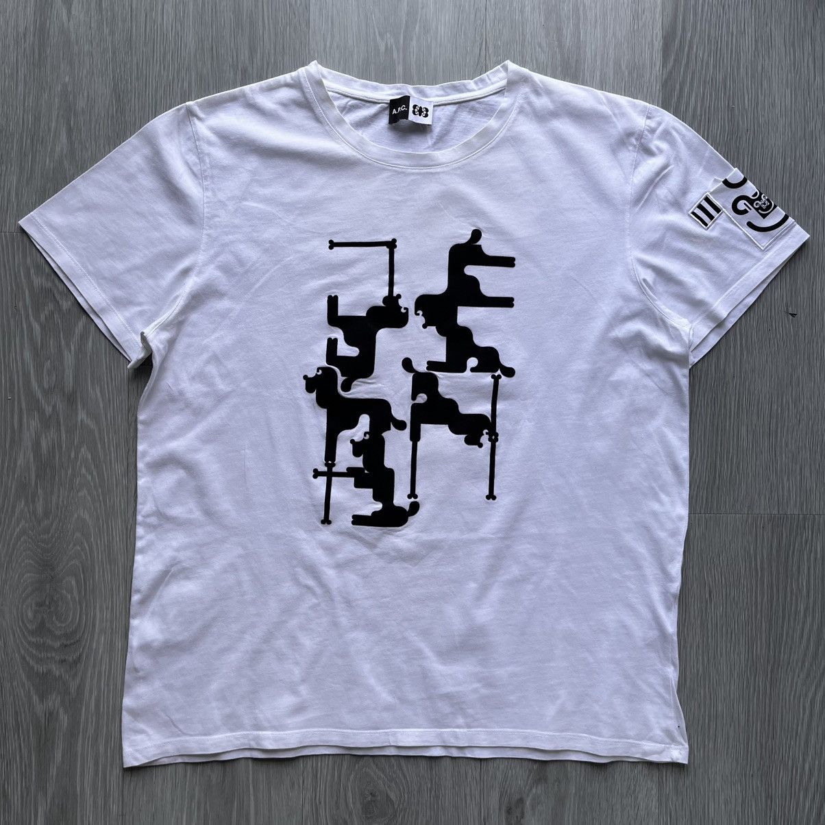 APC X MM PARIS White Graphic T Shirt Rare