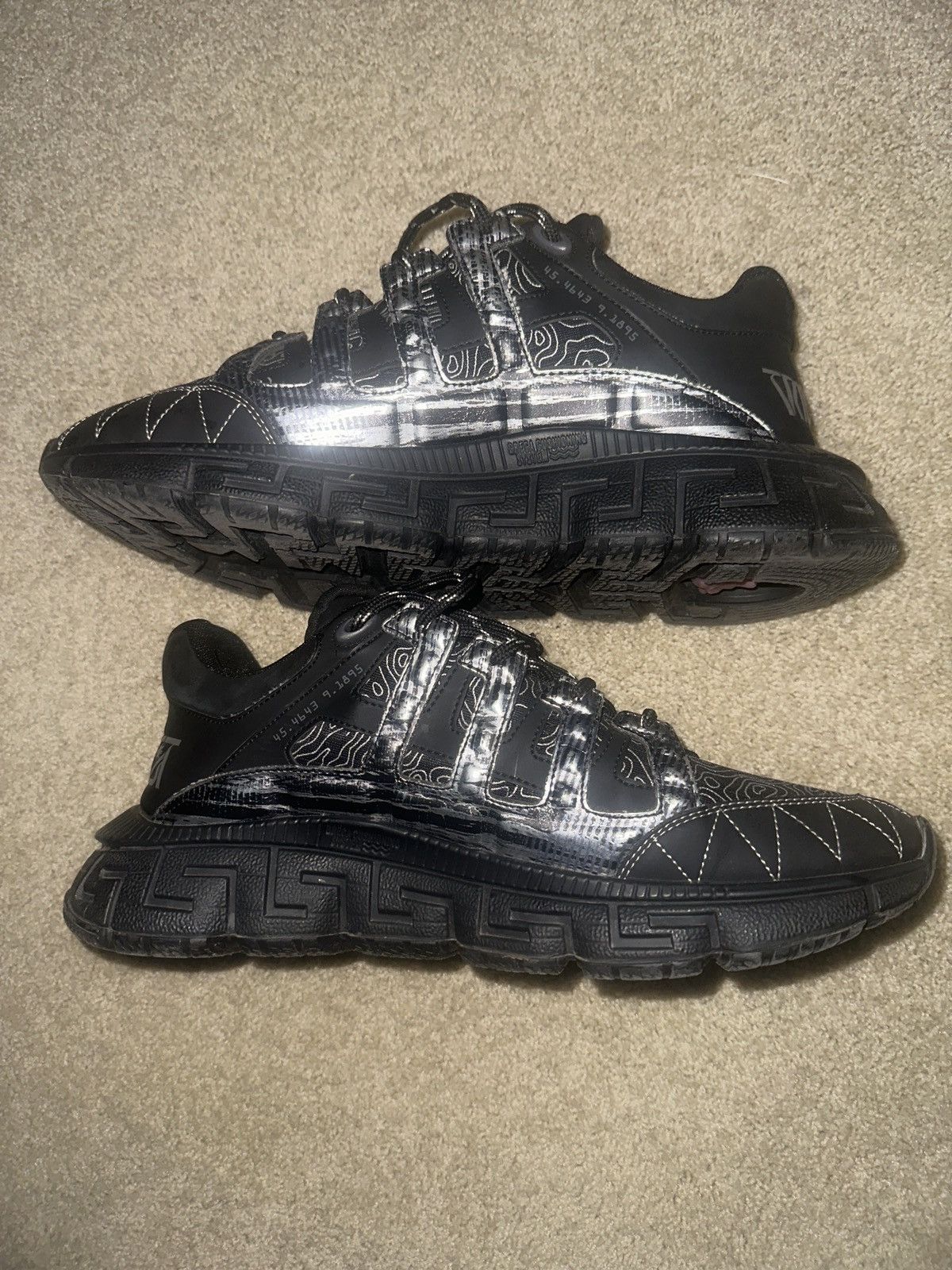 Versace Versace Trigreca ‘Milan- Black’ Size US 12 / EU 45 - 2 Thumbnail