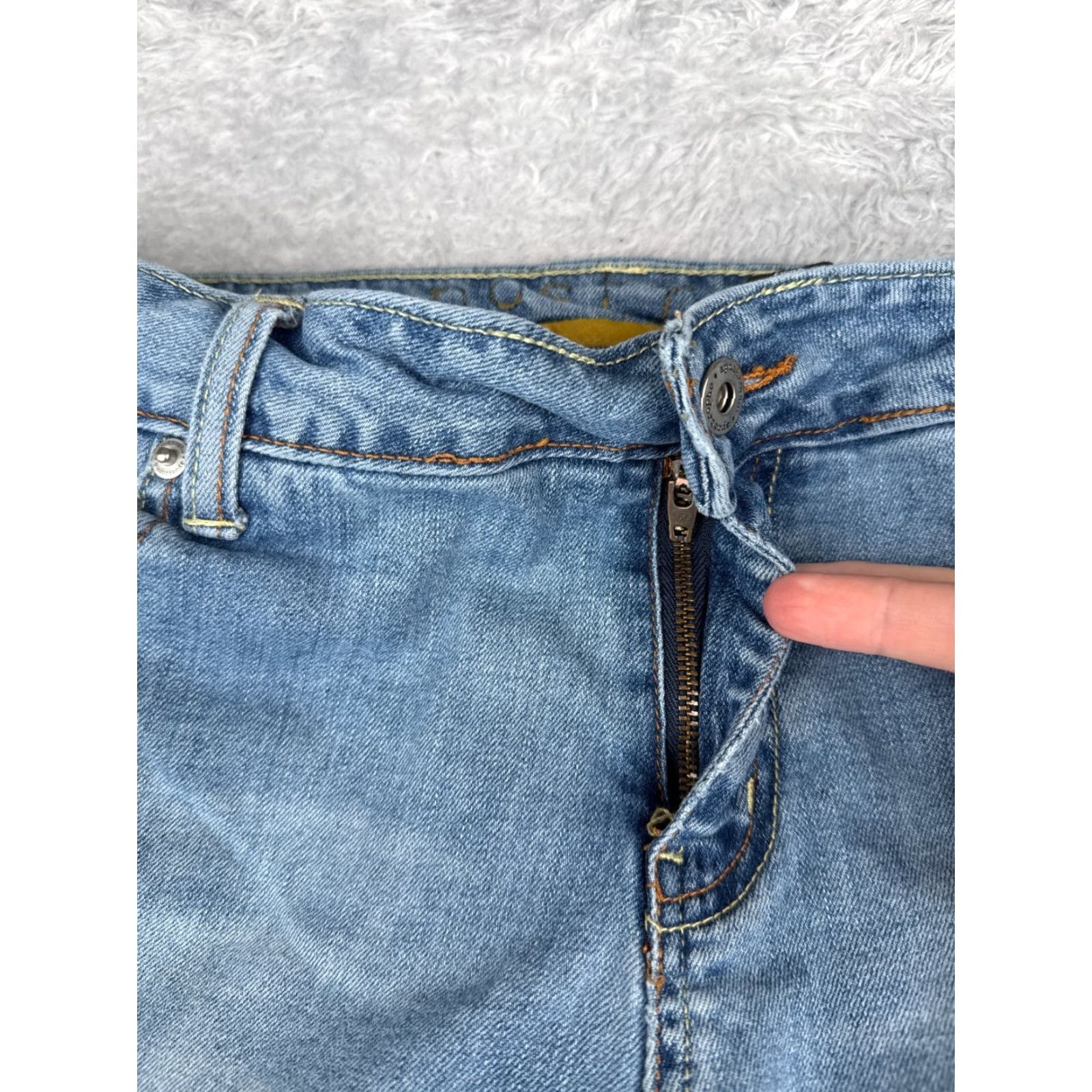 Vintage Max Jeans Women's Jeans 12P Bootcut Denim Blue Mid Rise 32x26 Distressed Stretch 5-Pocket Retro Womens Size 34" / US 12 / IT 48 - 5 Thumbnail