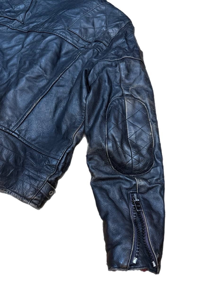 Vintage Vintage 80s Wolf Leathers Distressed Biker Jacket Cafe Racer Size US M / EU 48-50 / 2 - 9 Thumbnail