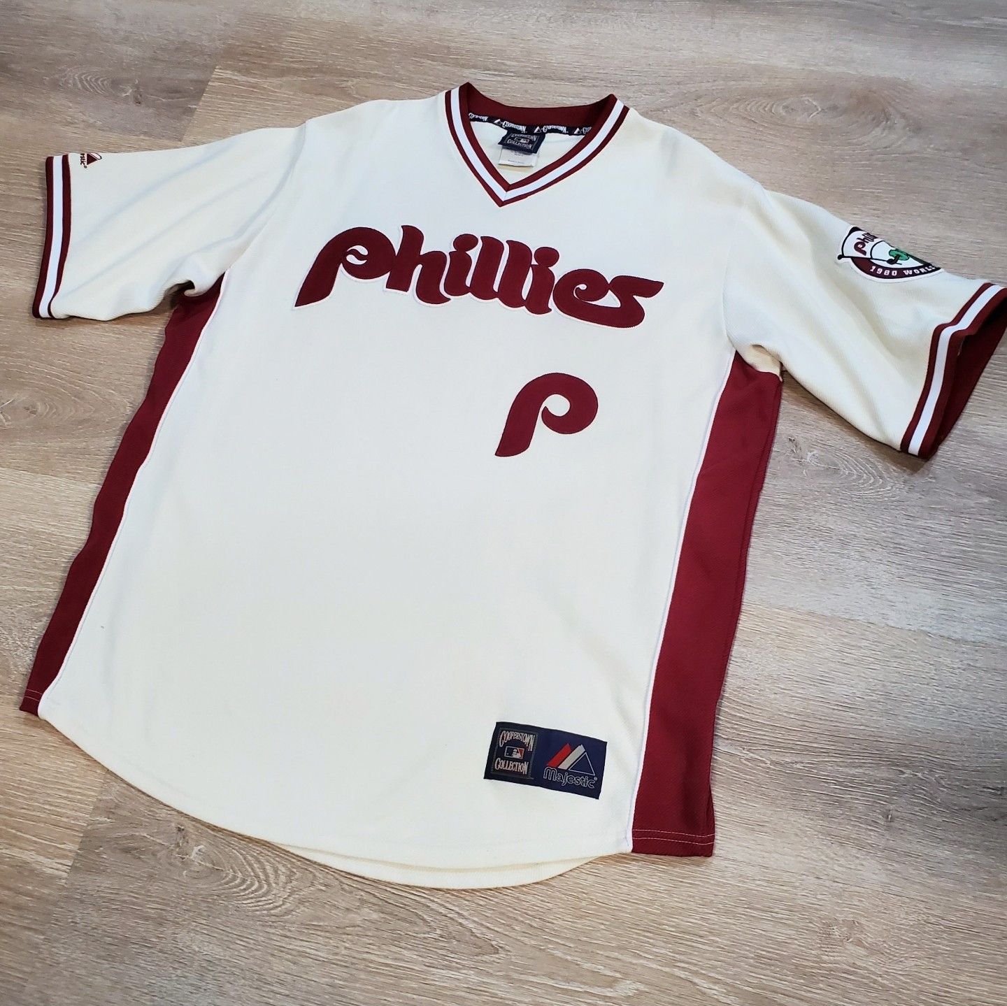 Cooperstown Collection × Majestic × Vintage Vintage Philadelphia Phillies Majestic Cooperstown Jersey Size US L / EU 52-54 / 3 - 5 Thumbnail