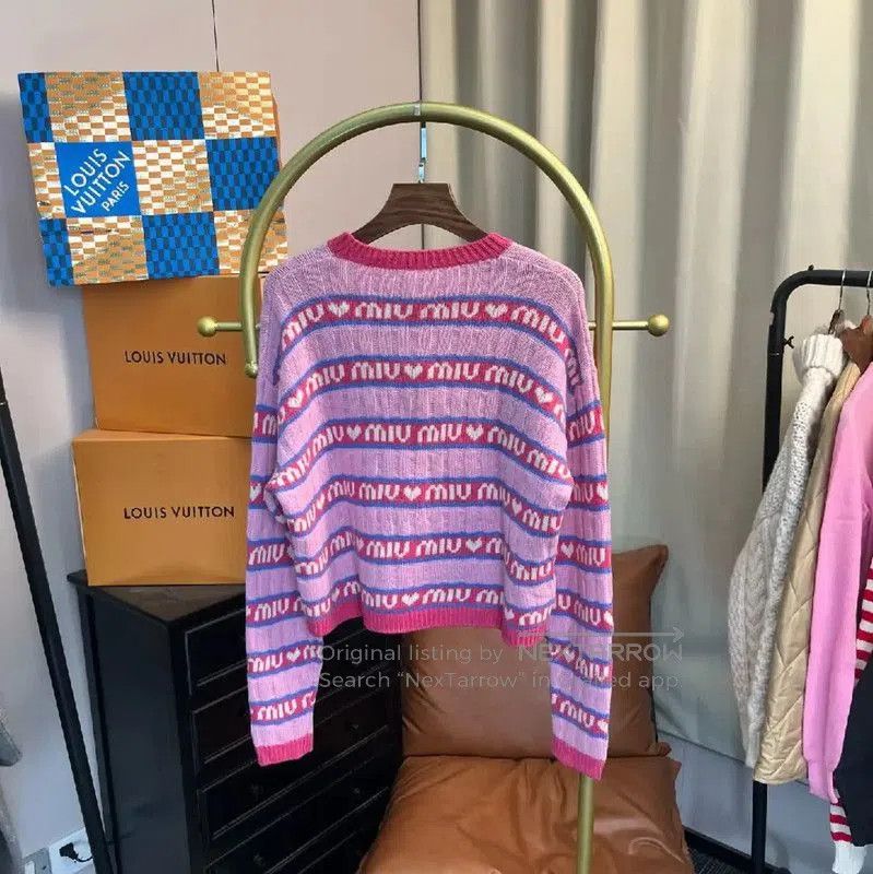 Miu Miu Miu Miu Pink Wool Pullover Sweater . Size XL / US 12-14 / IT 48-50 - 2 Thumbnail