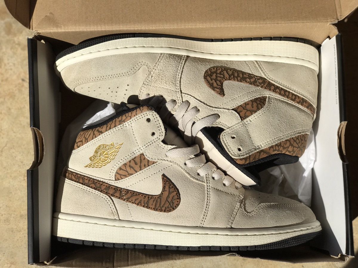 Jordan Brand Air Jordan 1 Mid Brown Elephant Size 8.5 Size US 8.5 / EU 41-42 - 9 Thumbnail