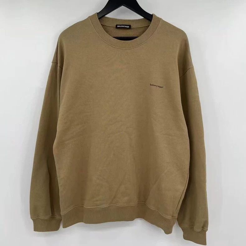 Balenciaga Balenciaga Khaki Front Embroidered Letter Hoodie Size US XL / EU 56 / 4 - 1 Thumbnail