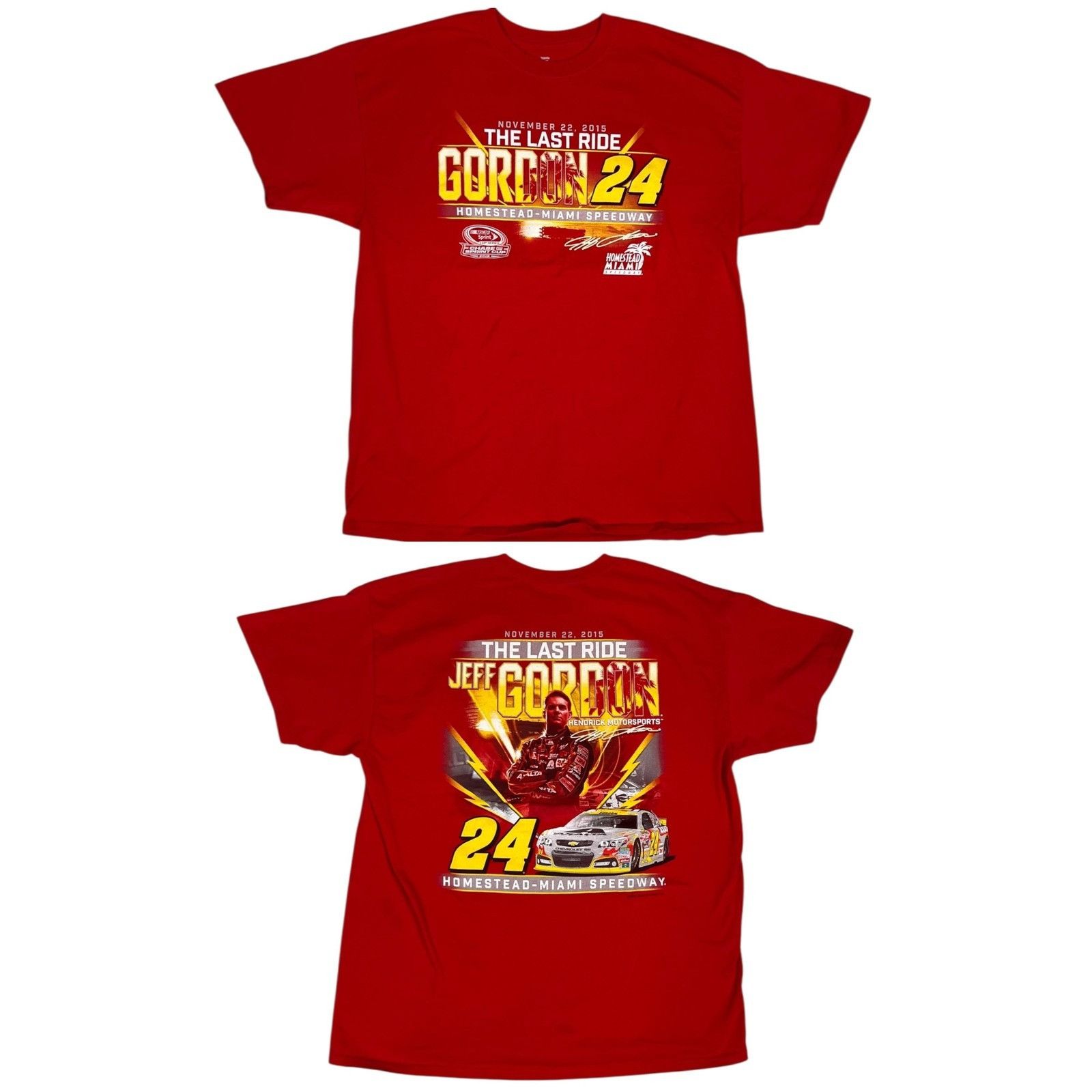 NASCAR Jeff Gordon T-Shirt Size XL NASCAR Last Ride Homestead Miami Size US XL / EU 56 / 4 - 1 Thumbnail