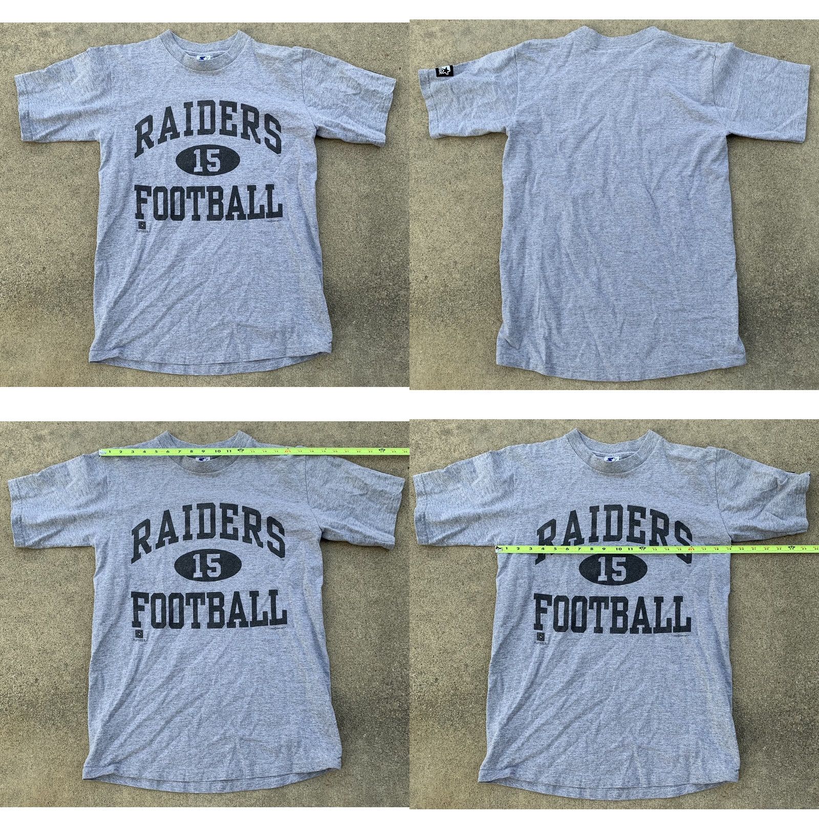 Starter VINTAGE Raiders Football 15 T Shirt 1995 NFLP Starter M Gray Mens Size US M / EU 48-50 / 2 - 8 Thumbnail