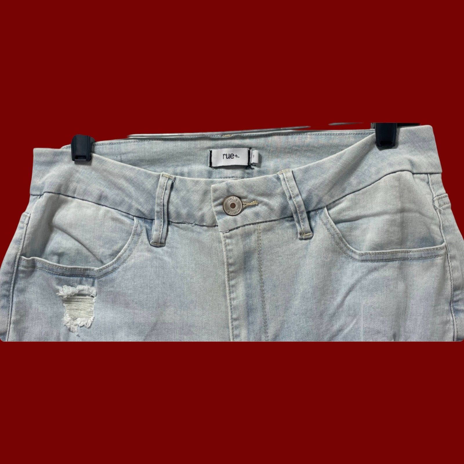 Other Rue + - Women's Ultimate Stretch Curvy High-Rise Jeans Distr Size 38" / US 16 / IT 52 - 10 Thumbnail