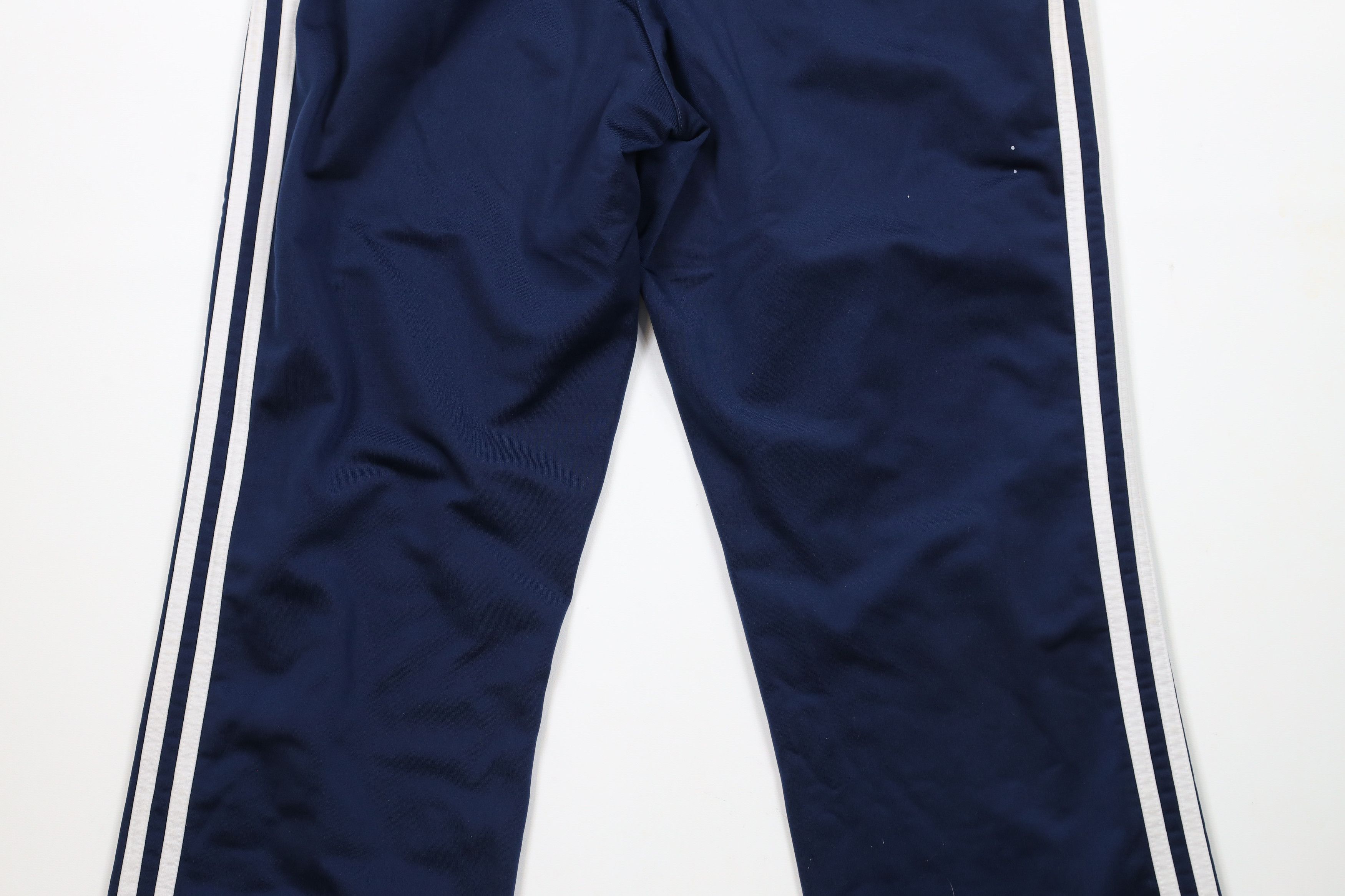 Adidas × Vintage Vintage Y2K Adidas Spell Out Striped Wide Leg Pants Blue Size 30" / US 8 / IT 44 - 13 Thumbnail