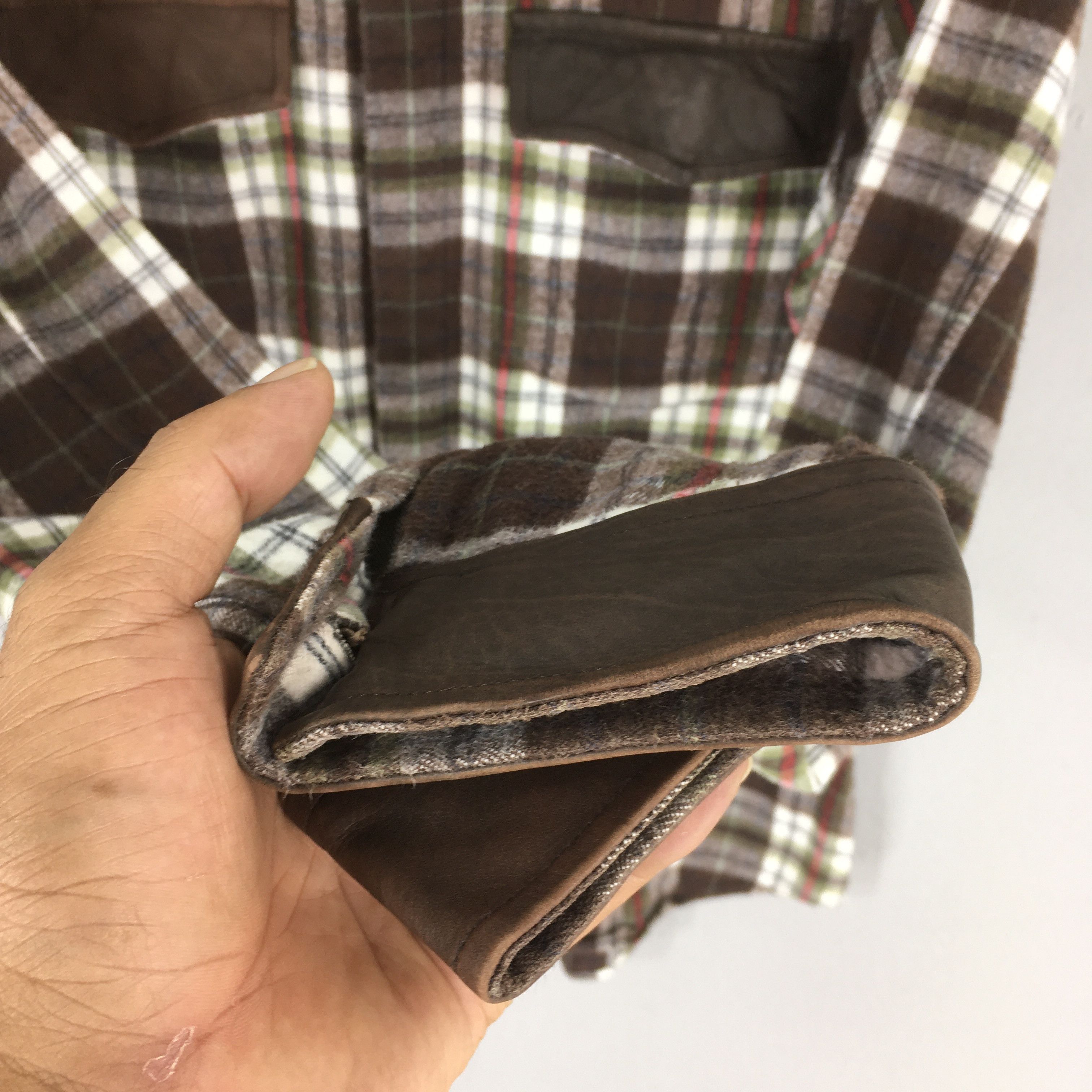 Vintage Vintage Roar Japanese Designer Brown Checkered Flannel Shirt Size US S / EU 44-46 / 1 - 4 Thumbnail