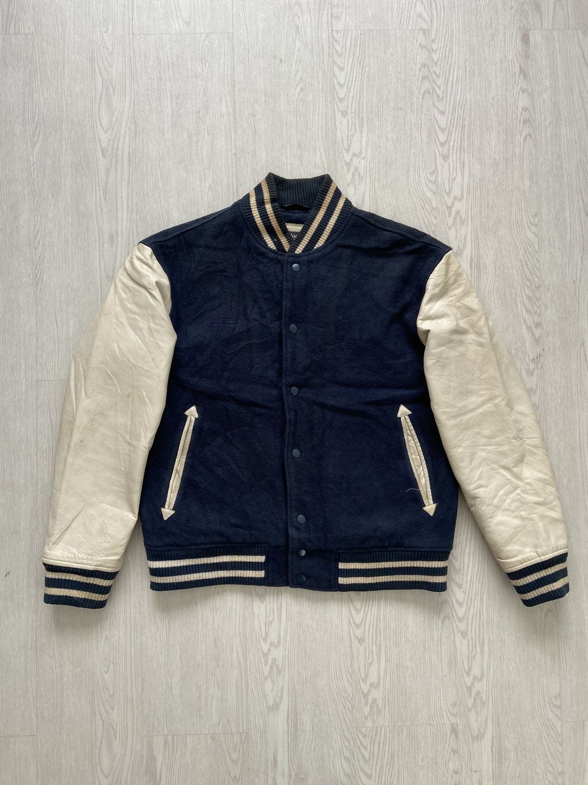 Columbia Vintage 1990’s Columbia Wool Leather Sleeve Varsity Jacket Size US M / EU 48-50 / 2 - 1 Thumbnail