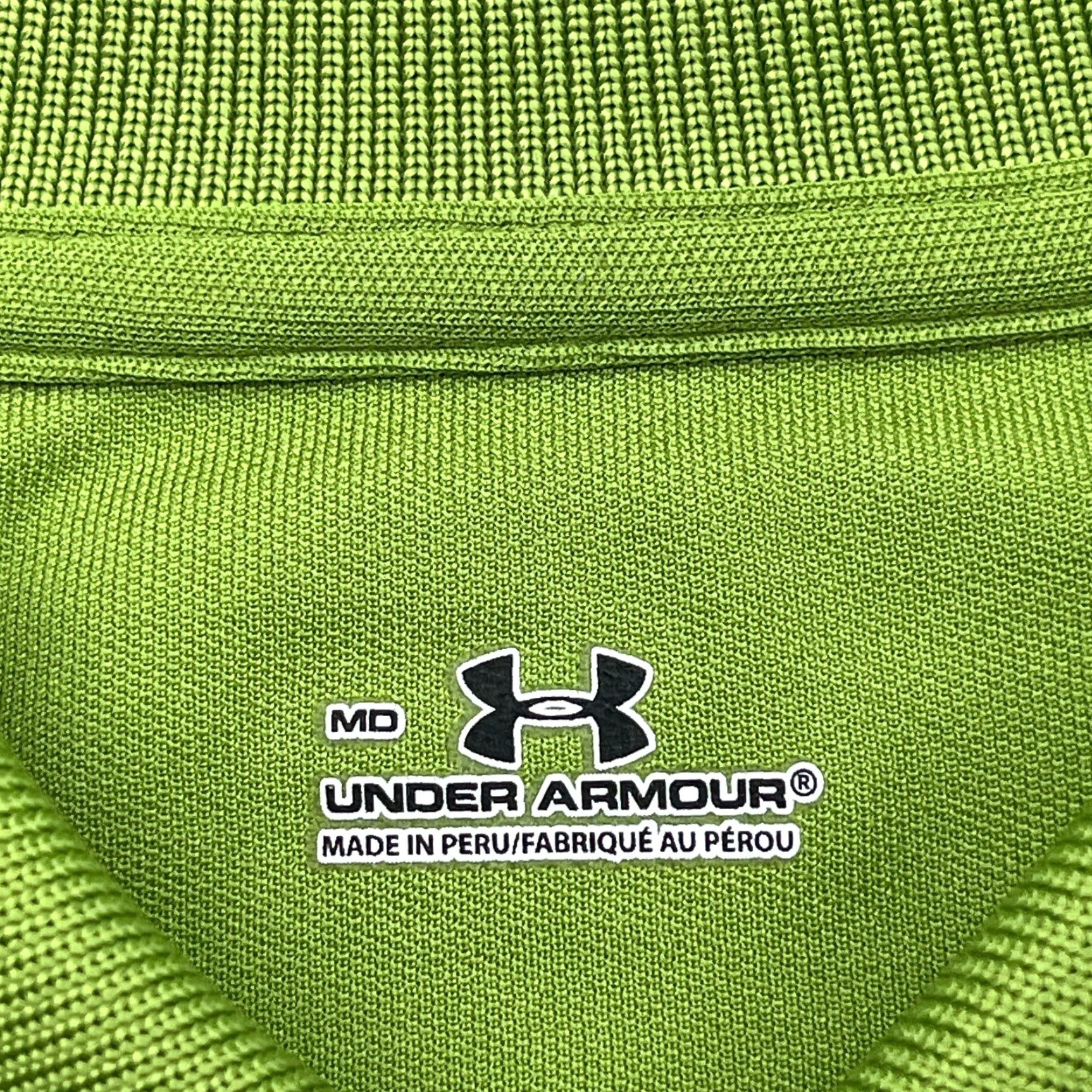 Under Armour Under Armour Polo Shirt Men M Green Striped Performance Quick Dry Golf Poly Size US M / EU 48-50 / 2 - 3 Thumbnail
