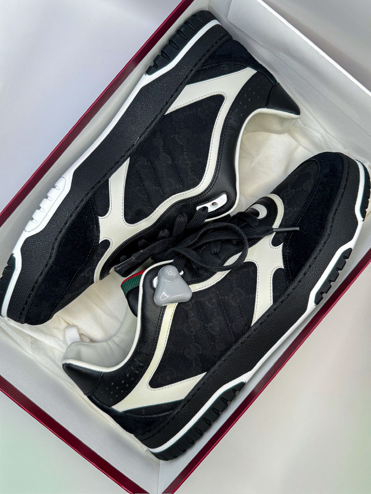 Gucci Gucci Re-Web GG Supreme Monogram Black Luxury Sneakers Size US 13 / EU 46 - 19 Thumbnail