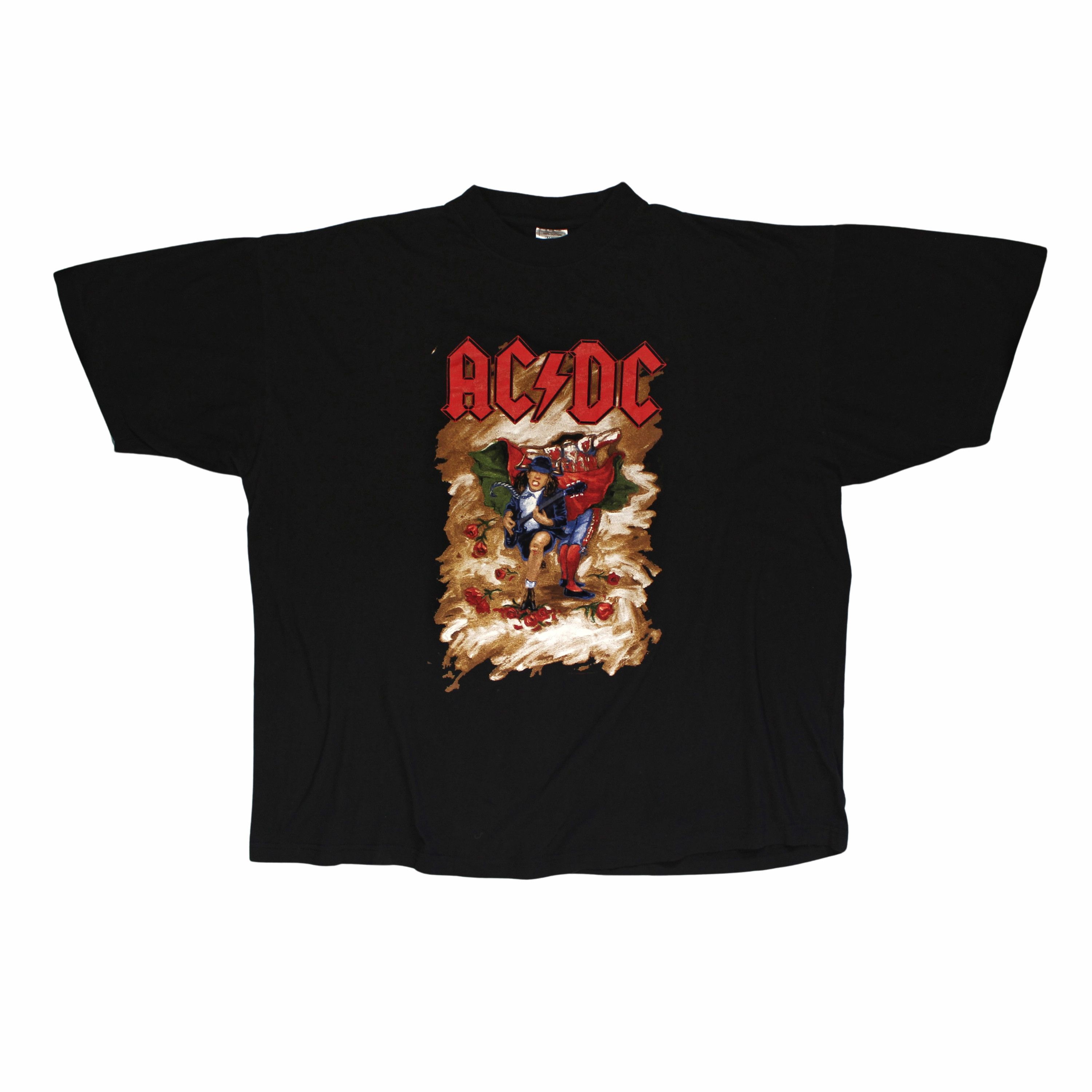 Image of Vintage 1997 Acdc No Bull T-Shirt in Vintage Black, Men's (Size XL)