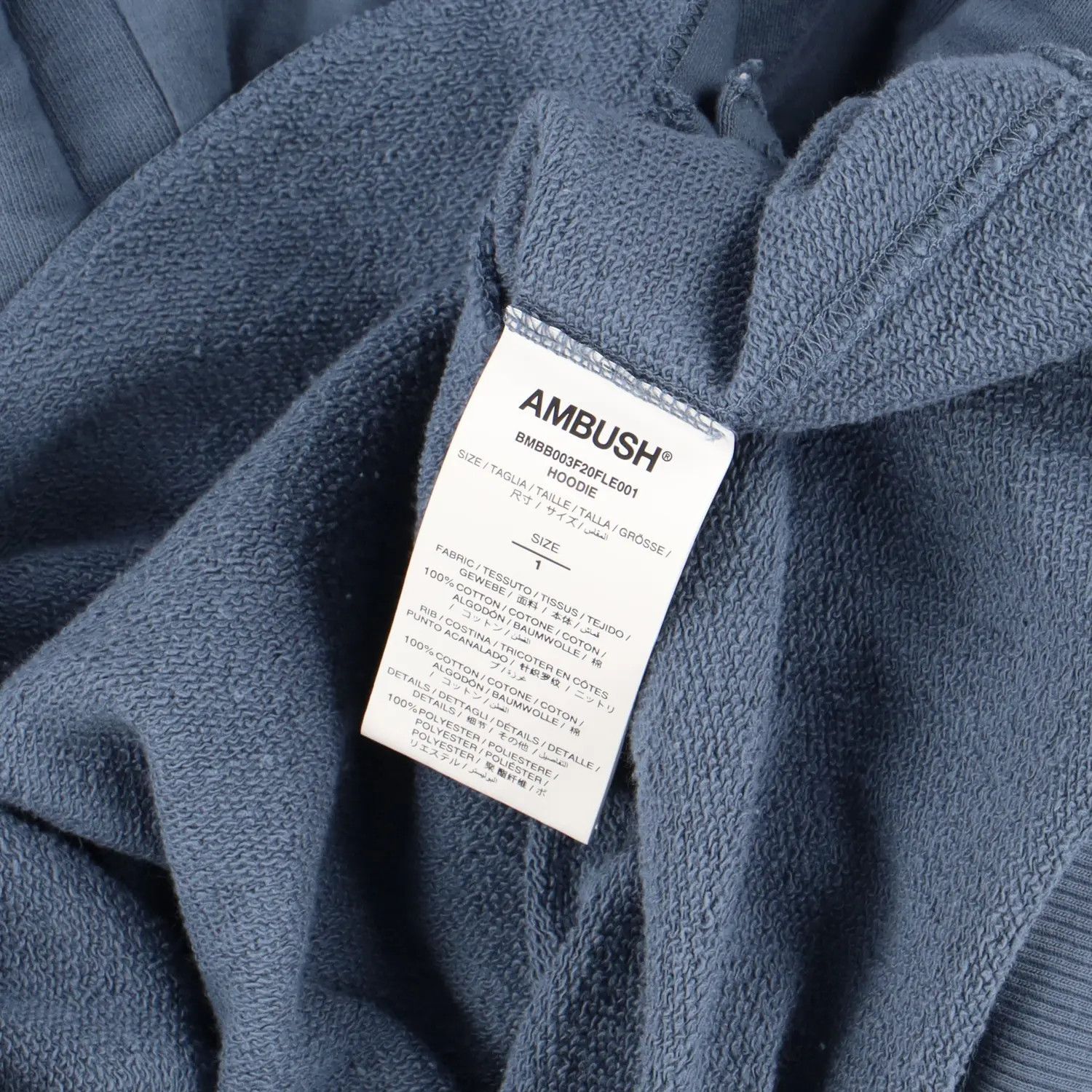 Ambush Design o1mle0424 Unisex Multi Cord Hoodie in Blue Size ONE SIZE - 7 Thumbnail