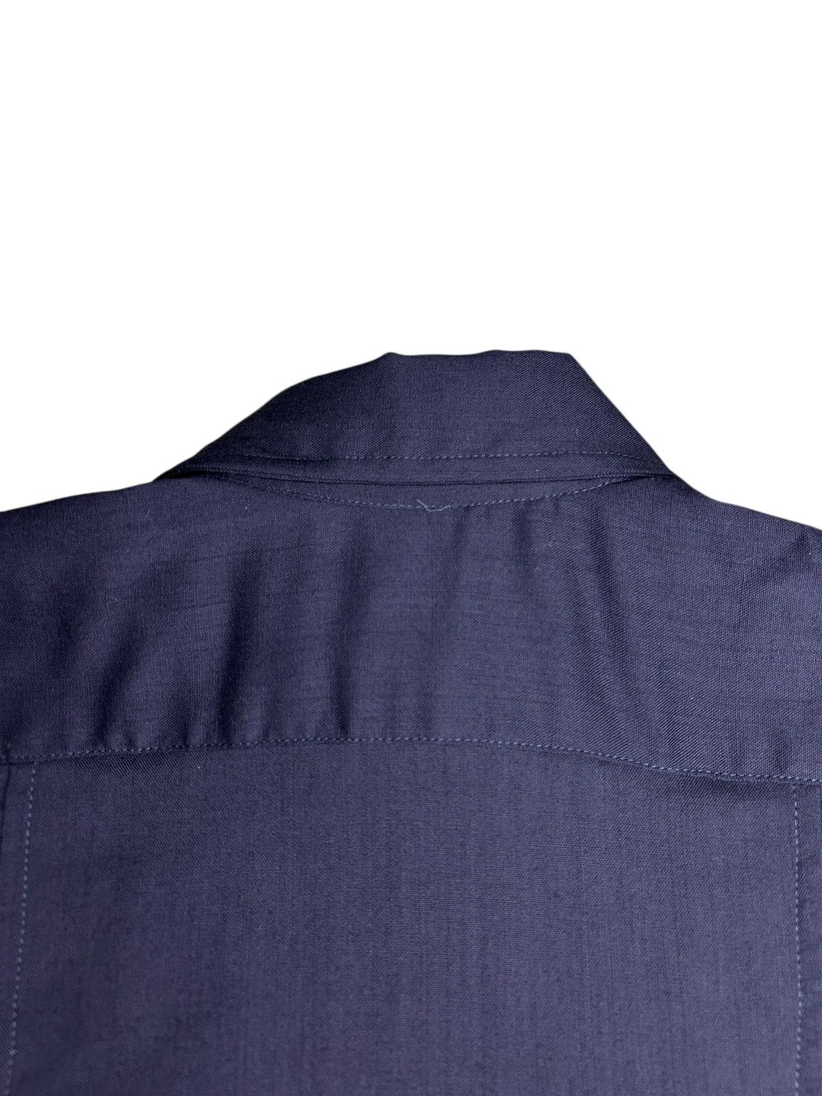 Paul Harnden Shoemakers Navy Wool Button Up Shirt Size S / US 4 / IT 40 - 5 Thumbnail
