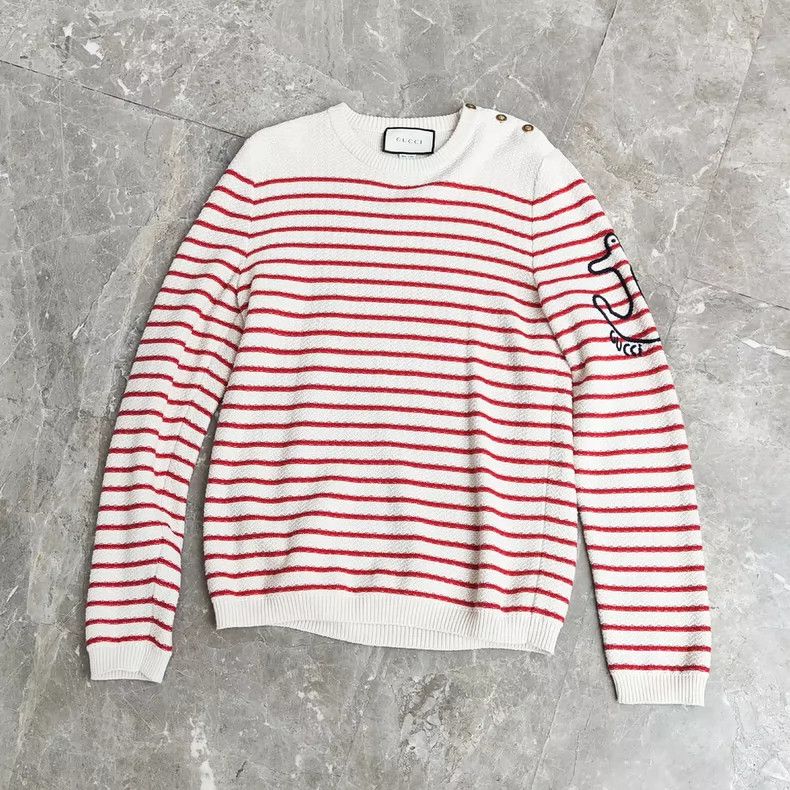 Gucci Gucci Anchor gold buckle cashmere blended knitwear Size US M / EU 48-50 / 2 - 1 Thumbnail