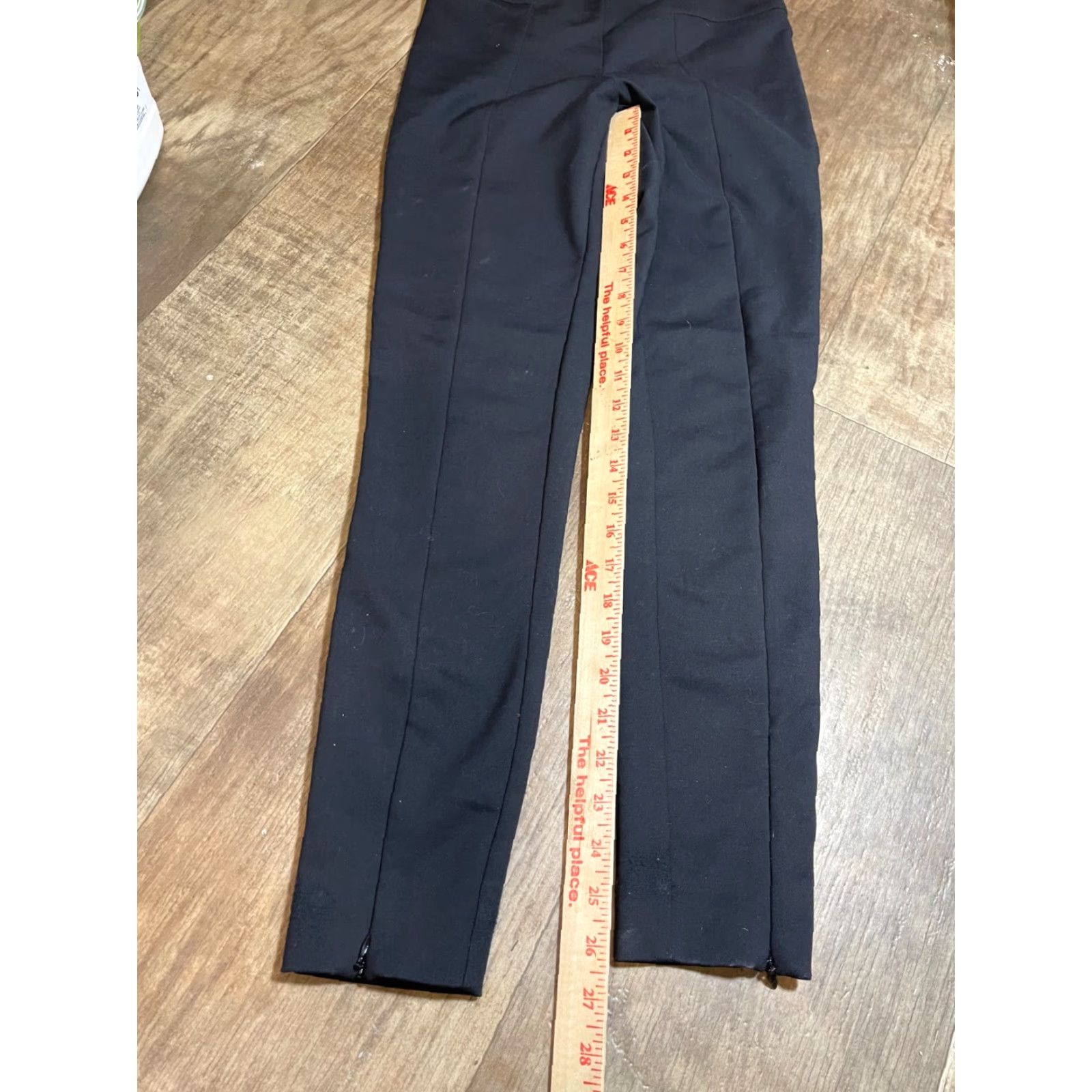 By Malene Birger Malene Birger Pants Women's 34 Black Flat Front High Rise Ankle Zipper Stretch Pants Business 34 Women Size 24" / US 00 / IT 34 - 2 Thumbnail