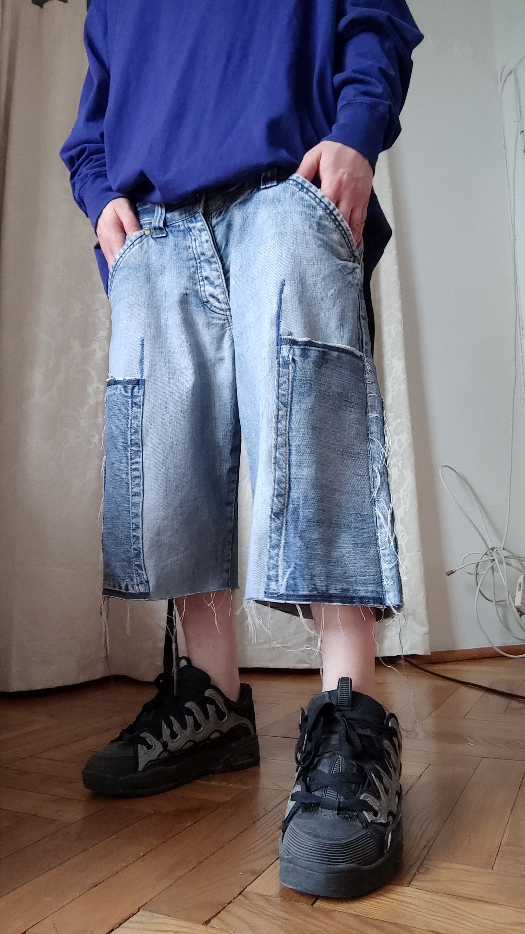 Japanese Brand × Vintage Custom Reworked Shorts Pants Reconstruct Loose Grunge Baggy Size US 33 - 10 Thumbnail