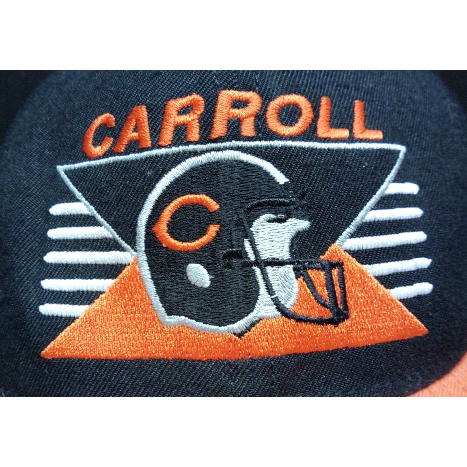 Vintage VINTAGE DeLong High School Snapback Hat Tigers Carroll Iowa 90's USA Men Black Cotton Canvas Adjustable Tiger Sports 90s Hats Size ONE SIZE - 2 Thumbnail