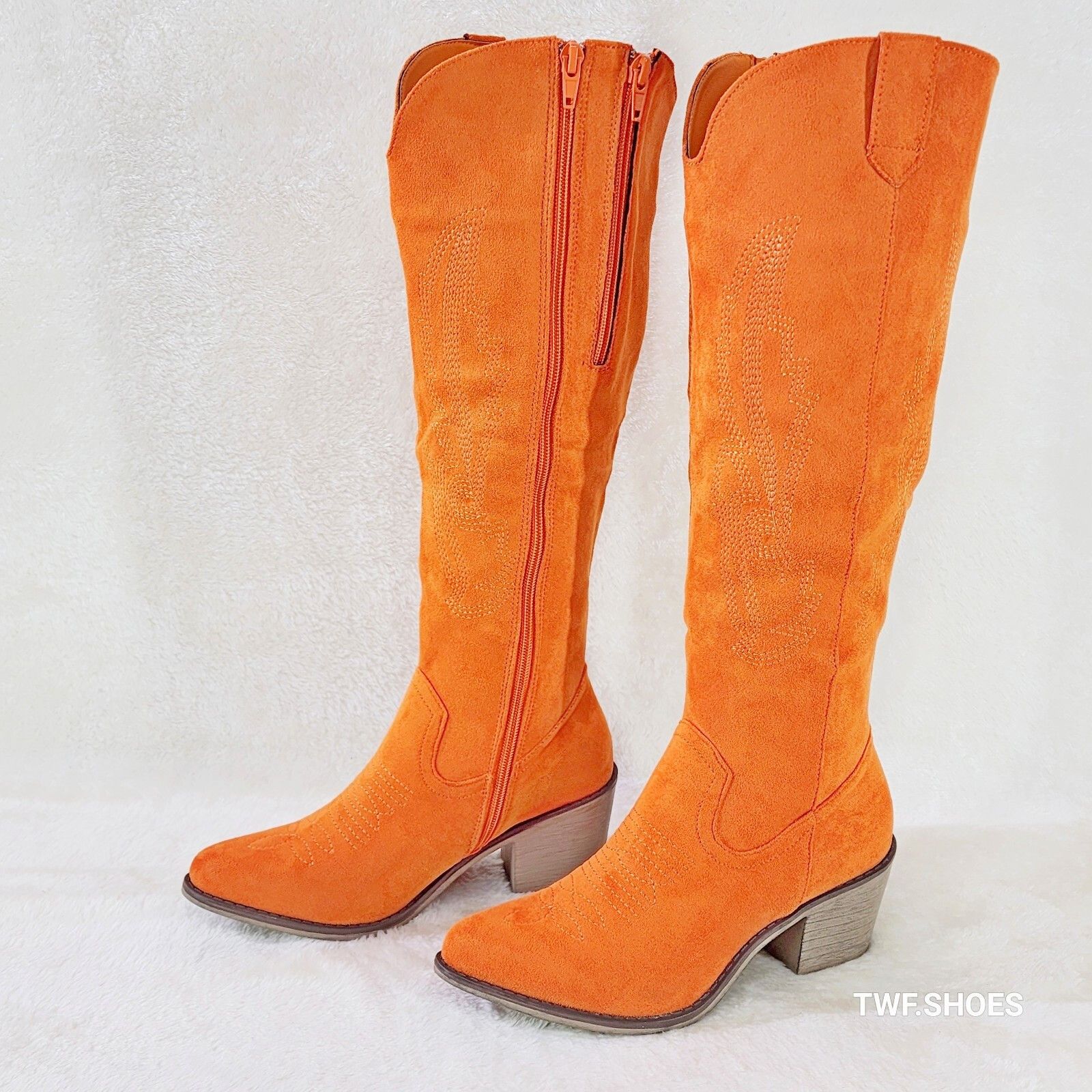 Other Wild Ones Country Western Cowboy Cowgirl Boots Tuck Zipper O Size US 10 / IT 40 - 2 Thumbnail
