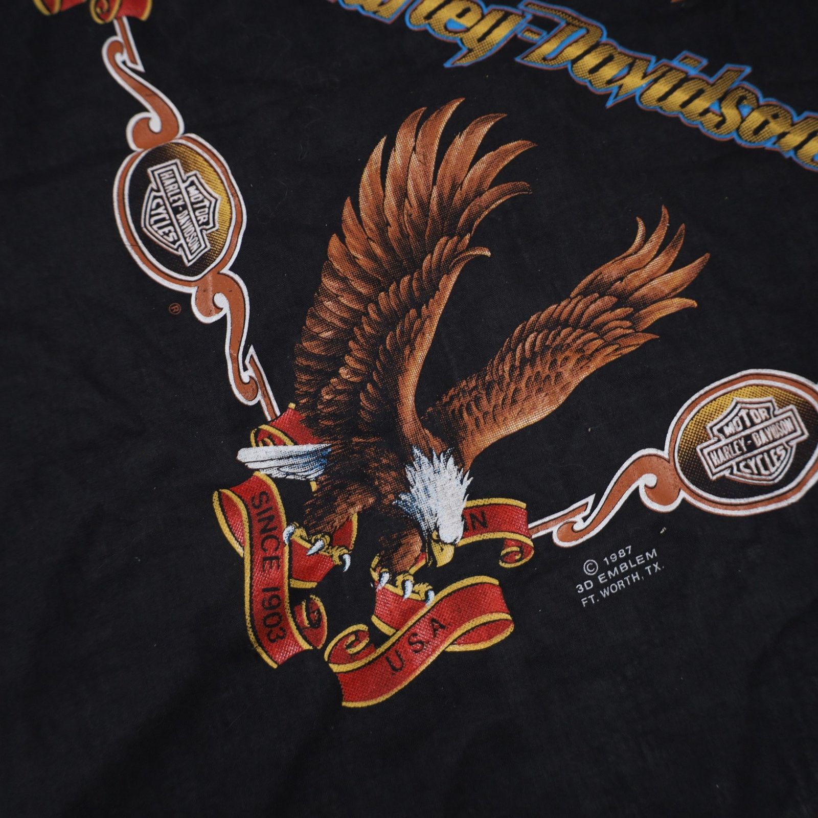 Harley Davidson × Vintage Vintage 3D Emblem Harley Davidson Bandana Size ONE SIZE - 3 Thumbnail