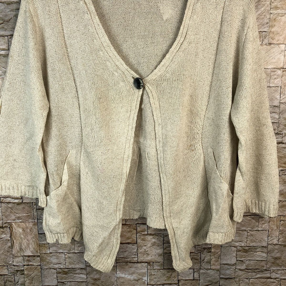 Homespun Knitwear × Japanese Brand Quttammagine Brown vintage Cardigan Knitwear #A1228 Size M / US 6-8 / IT 42-44 - 5 Thumbnail