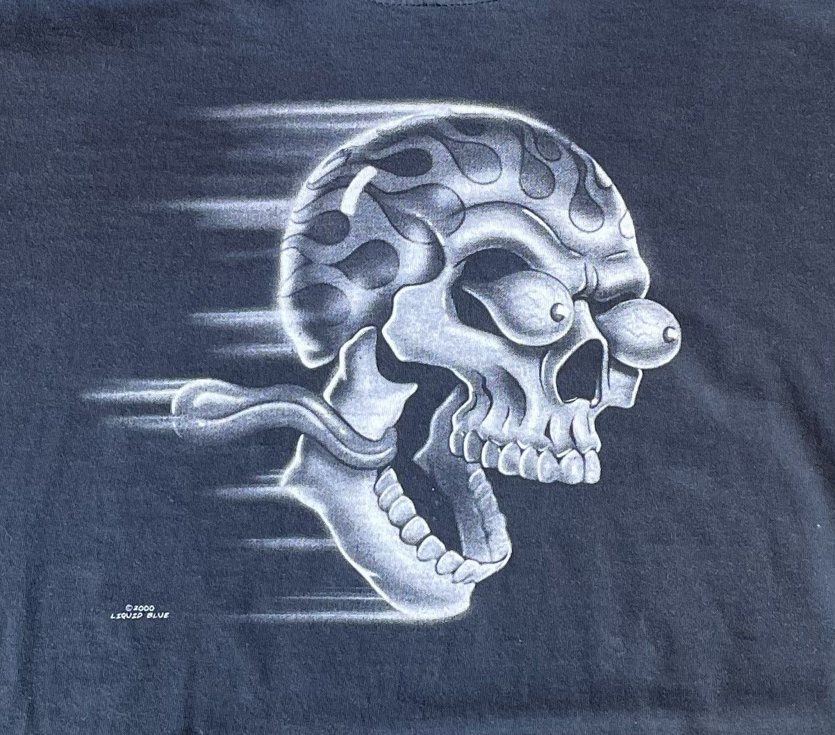 Liquid Blue 2000 Liquid Blue Shut Up And Ride Biker Skull T Shirt Size US XL / EU 56 / 4 - 4 Thumbnail