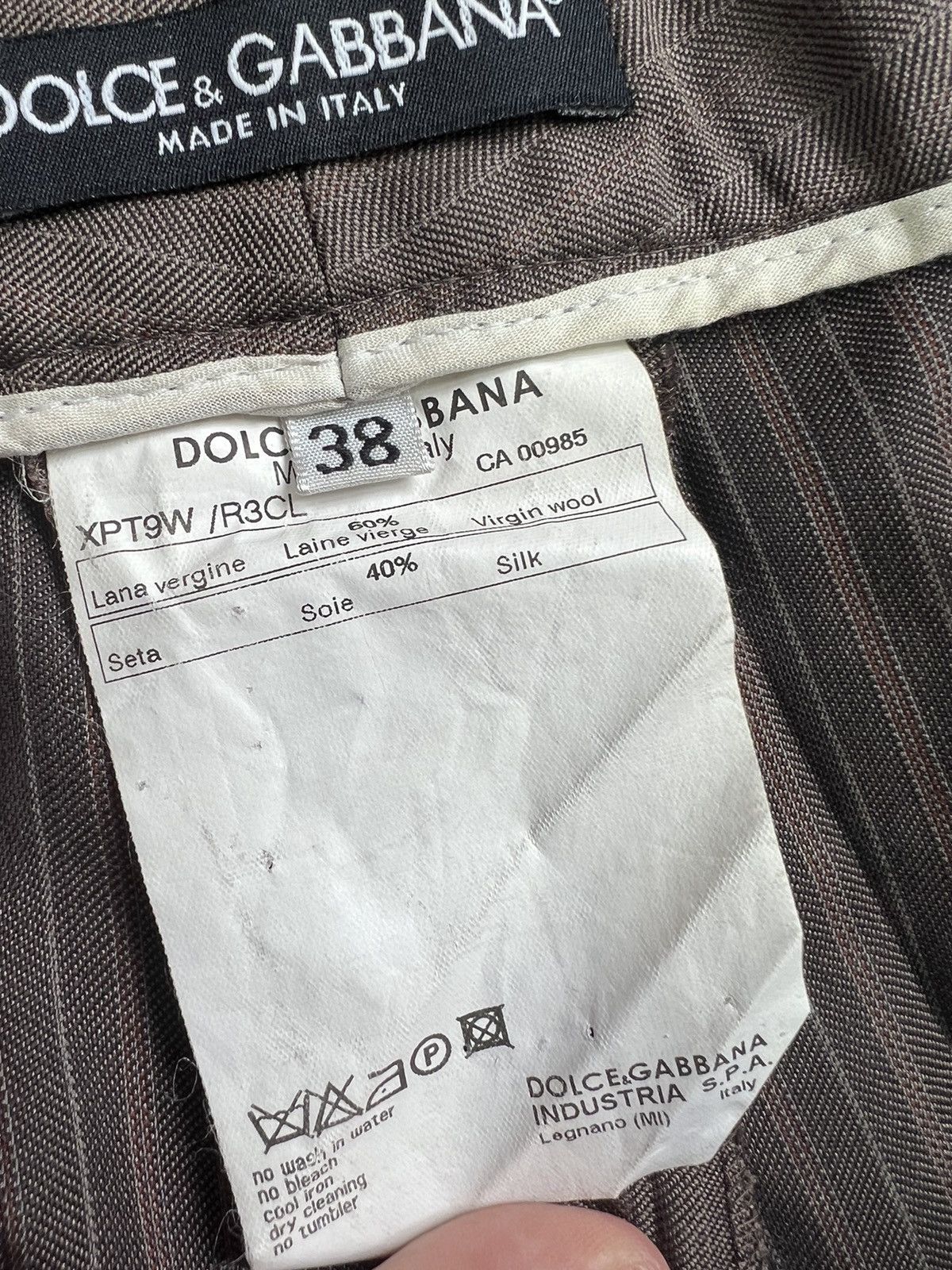Dolce & Gabbana × Vintage D&G Golden logo Dolce & Gabbana wool silk pants trousers Size 26" / US 2 / IT 38 - 7 Thumbnail