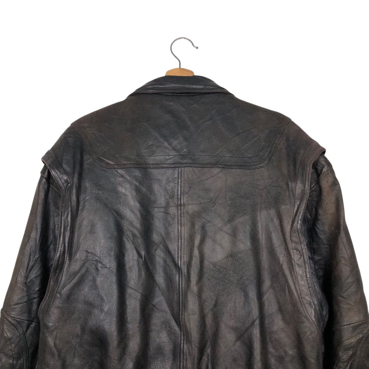 Vintage 📌Vintage Biker Leather Jacket Vivalini Aero Leather Design Size US L / EU 52-54 / 3 - 10 Thumbnail